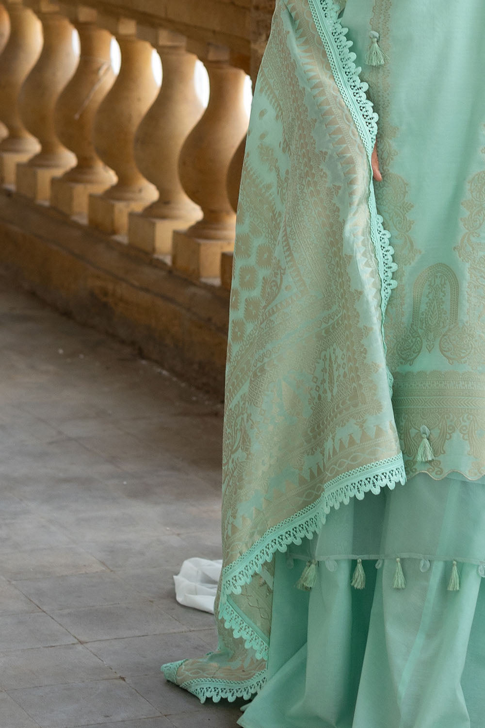 3 Piece Jacquard Suit with Dupatta