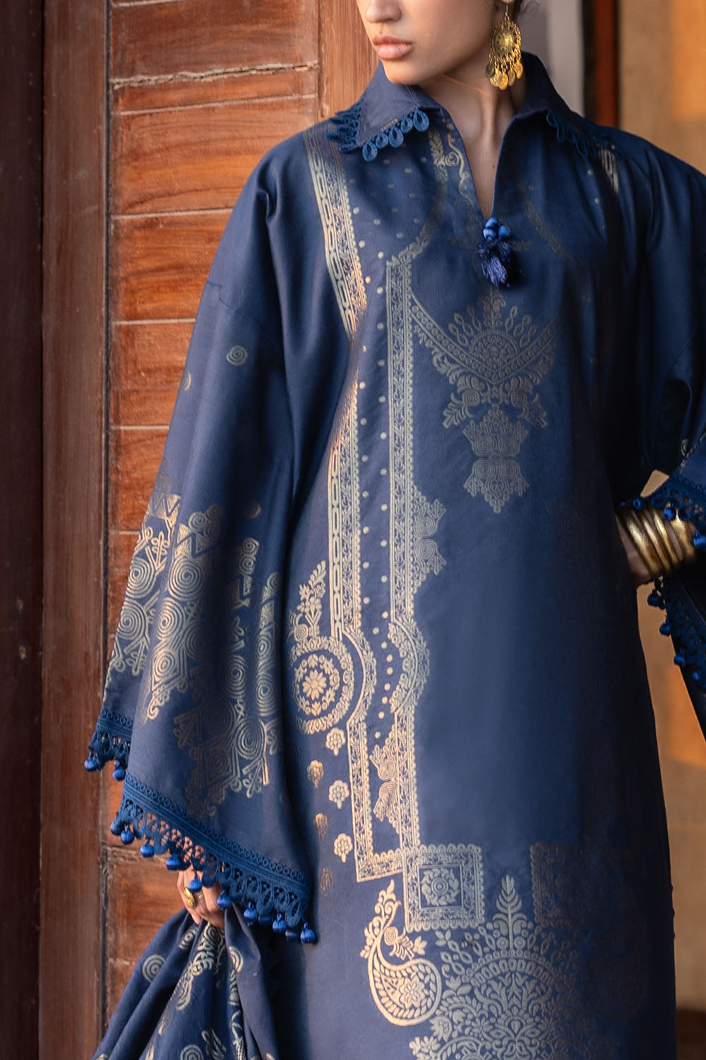 3 Piece Jacquard Suit with Dupatta