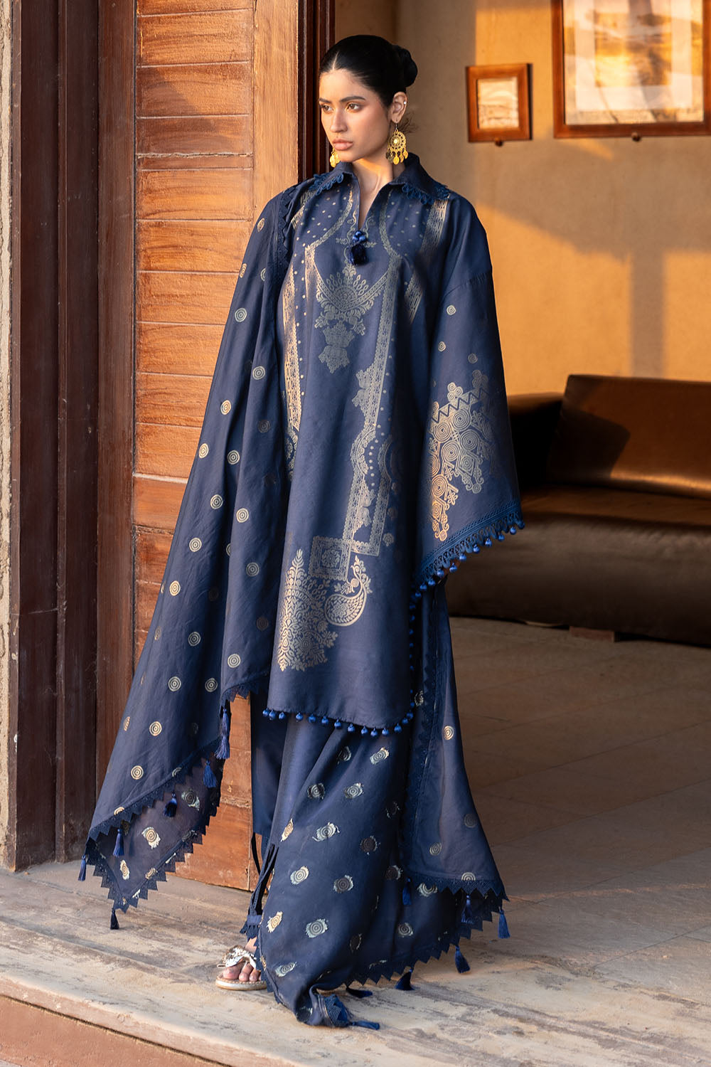 3 Piece Jacquard Suit with Dupatta