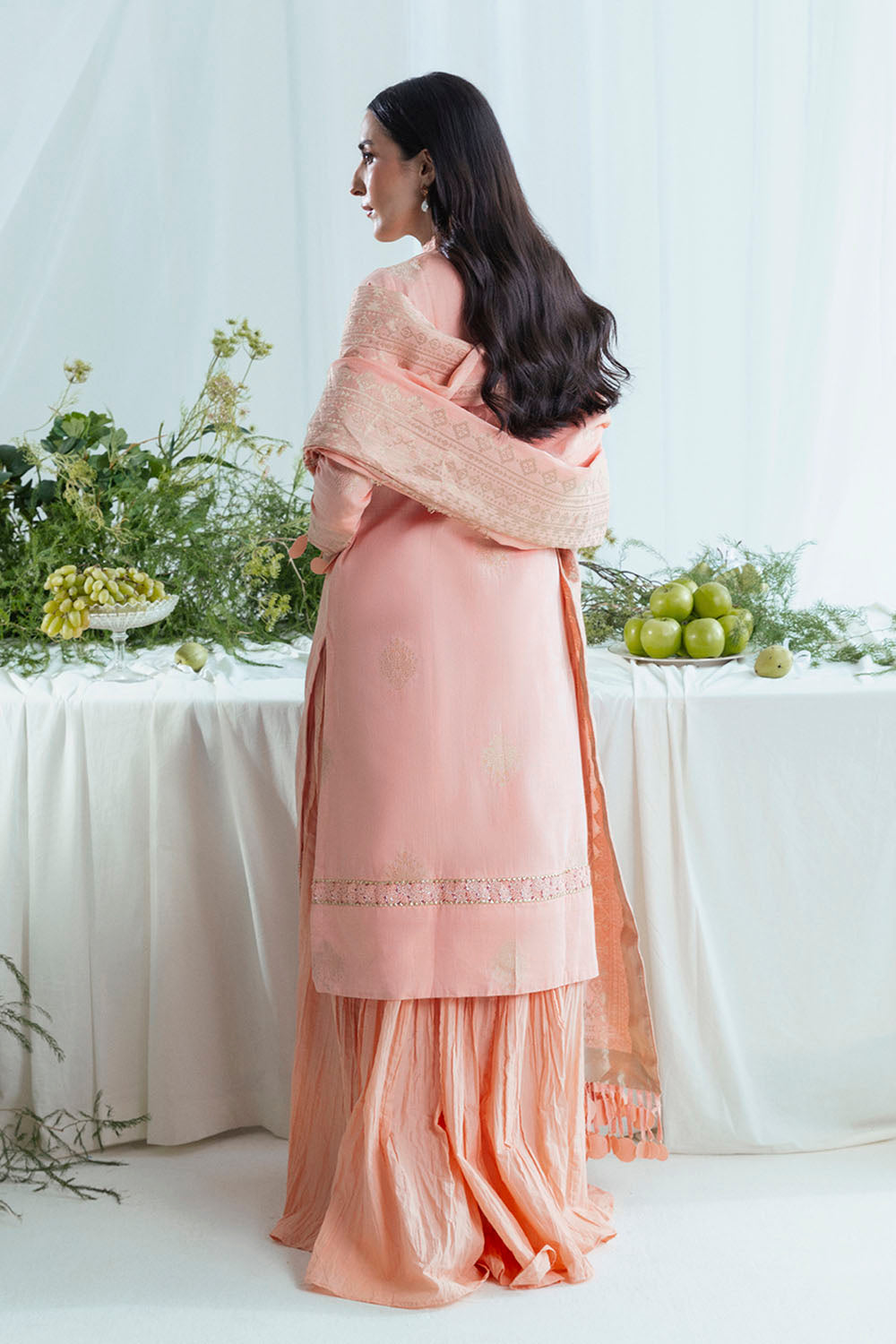 3 Piece Jacquard Suit With Dupatta