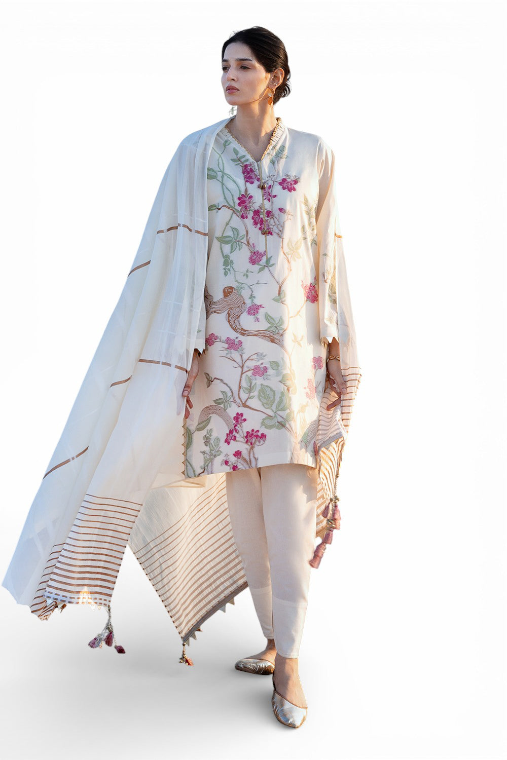 3 Piece Jacquard Suit With Jacquard Dupatta