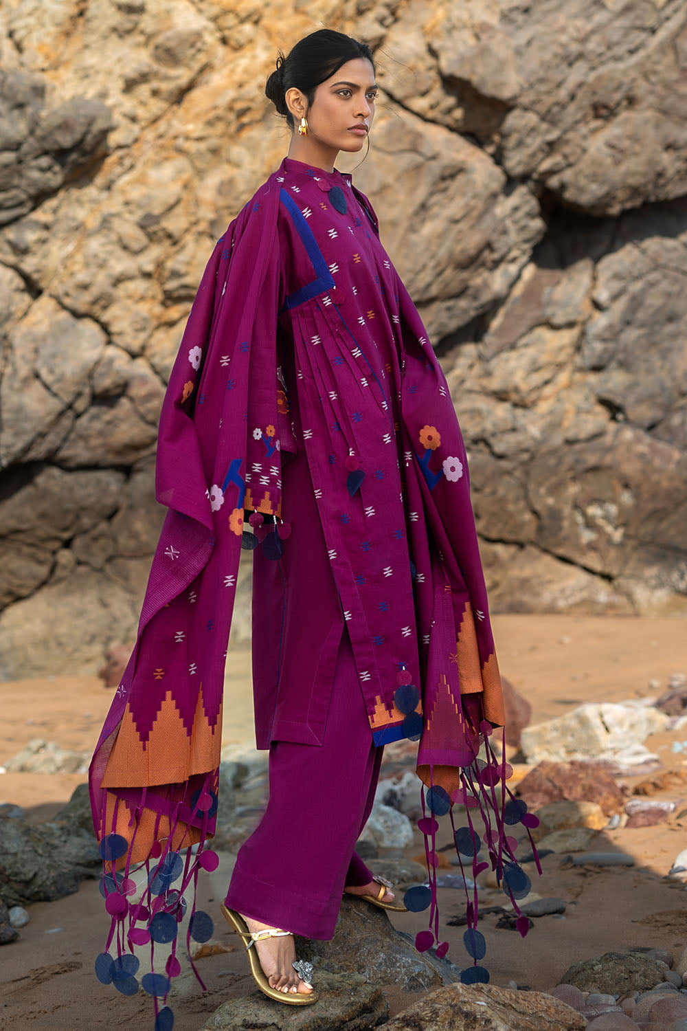 3 Piece Jacquard Suit With Jacquard Dupatta