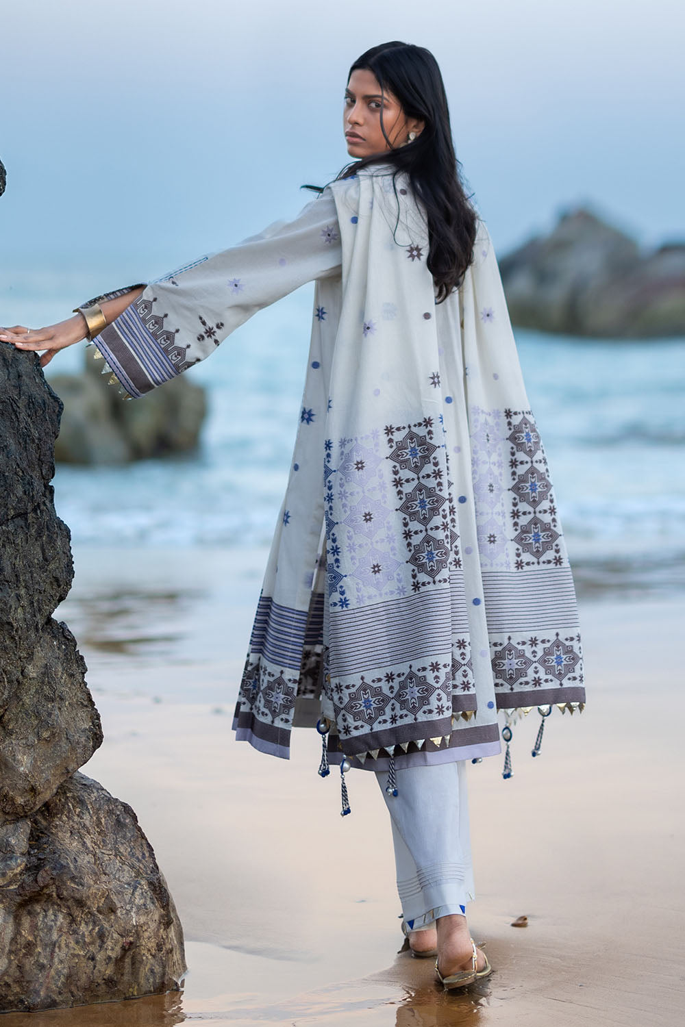 3 Piece Jacquard Suit With Jacquard Dupatta