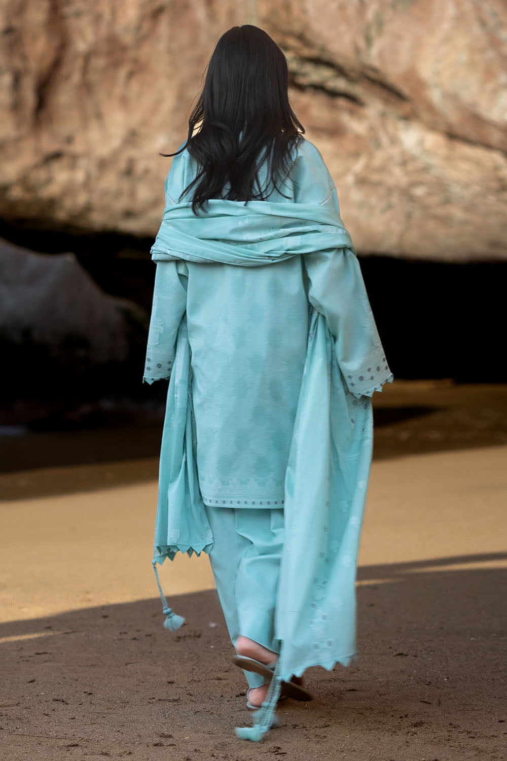 3 Piece Jacquard Suit With Jacquard Dupatta