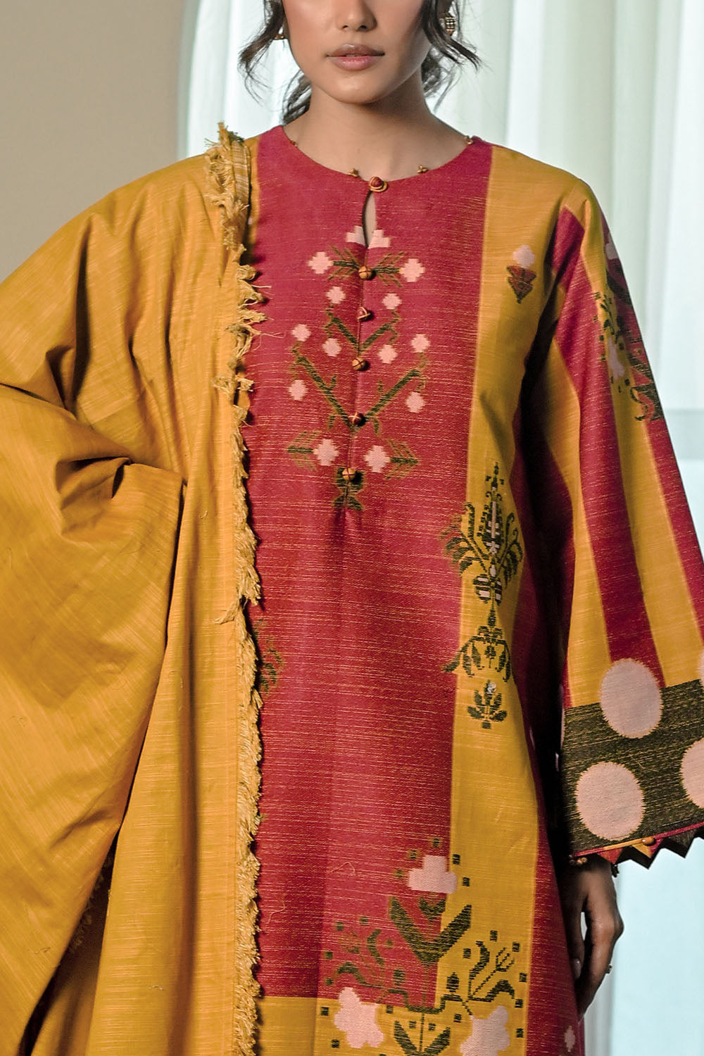 3 Piece Jacquard Suit