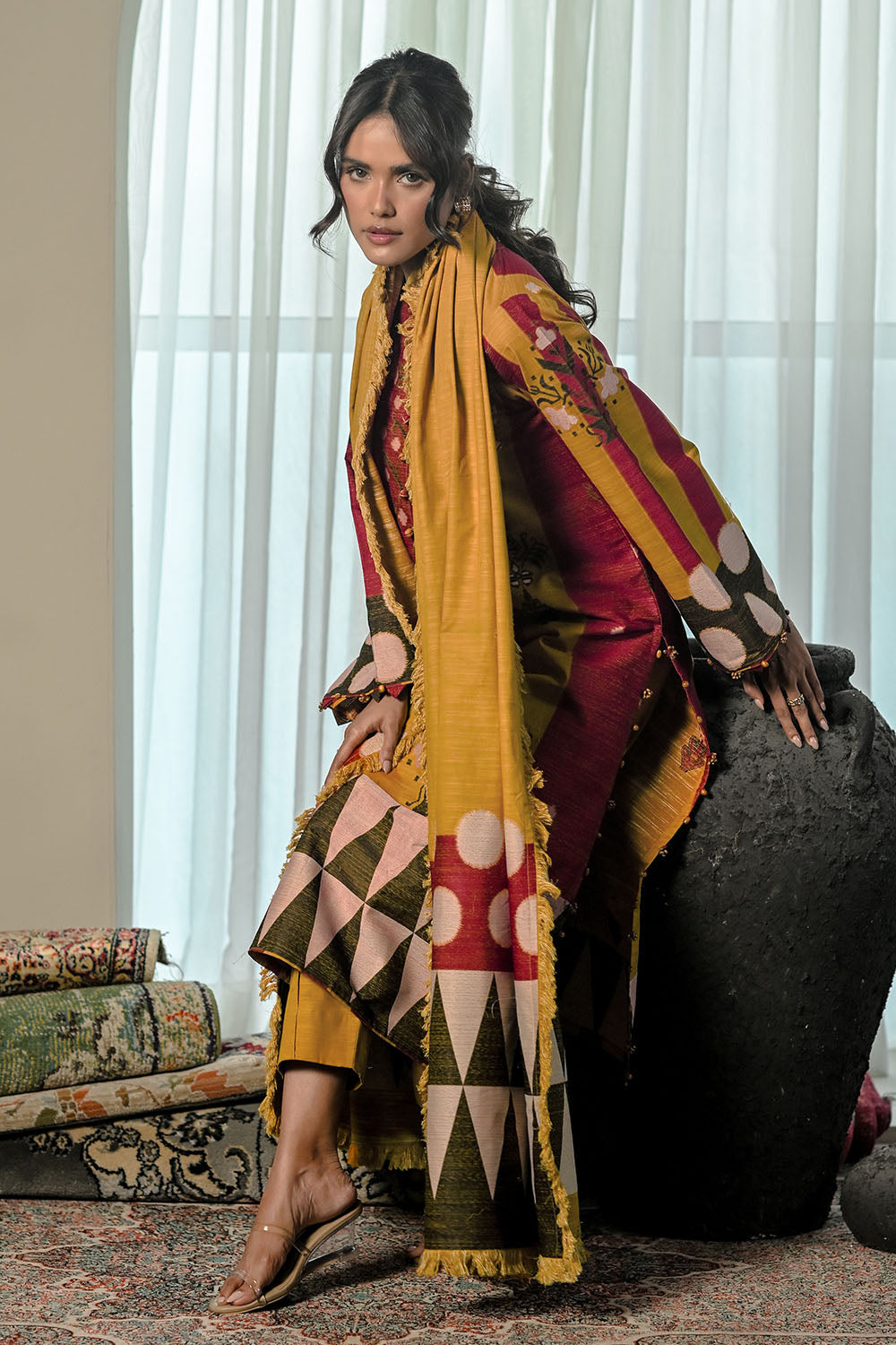 3 Piece Jacquard Suit