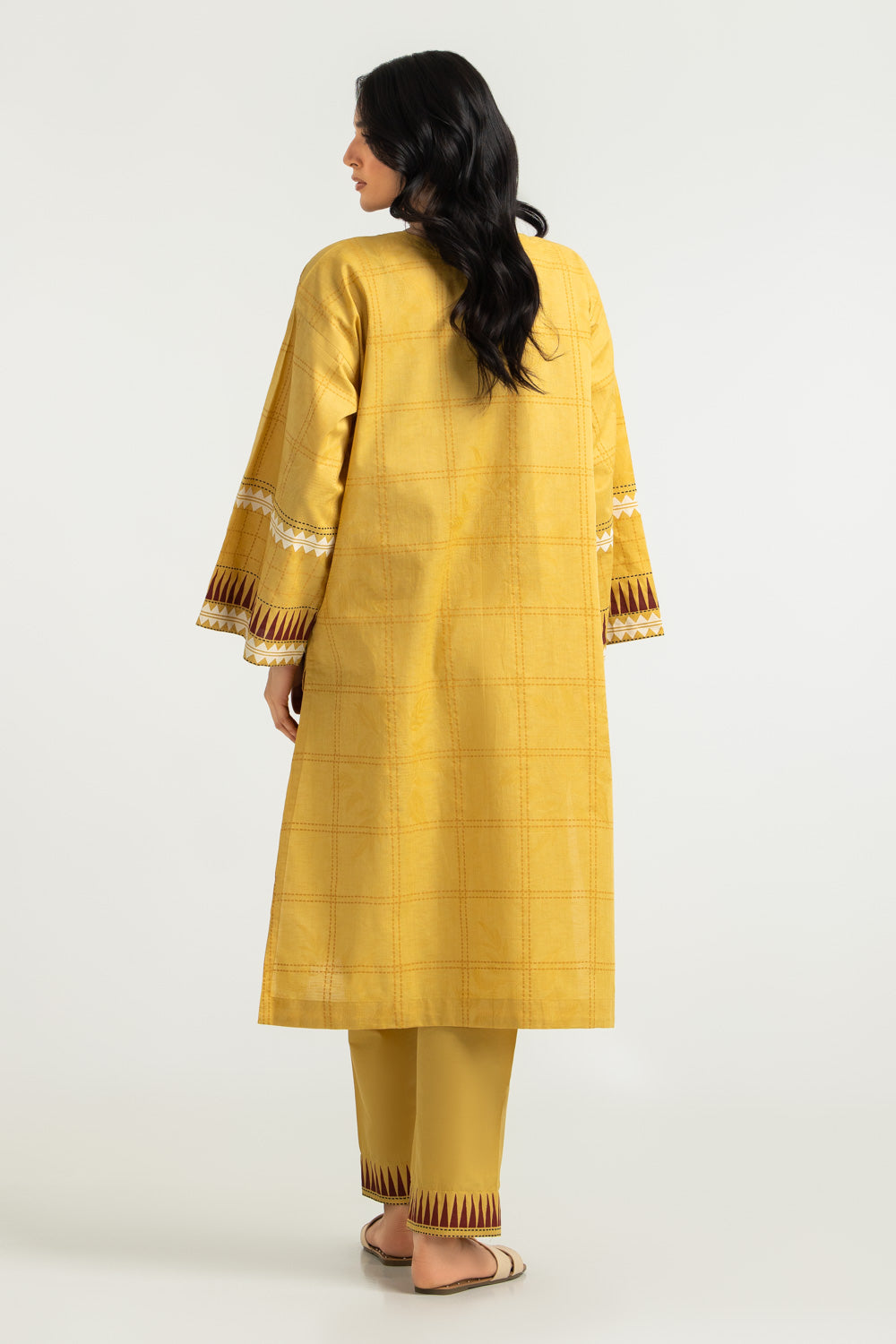 Jacquard Block Printed Shirt And Trouser