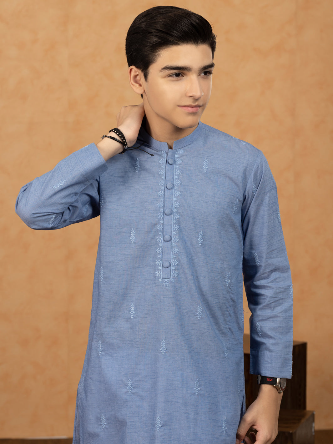 Blue Blended Kurta - ALT-K-036