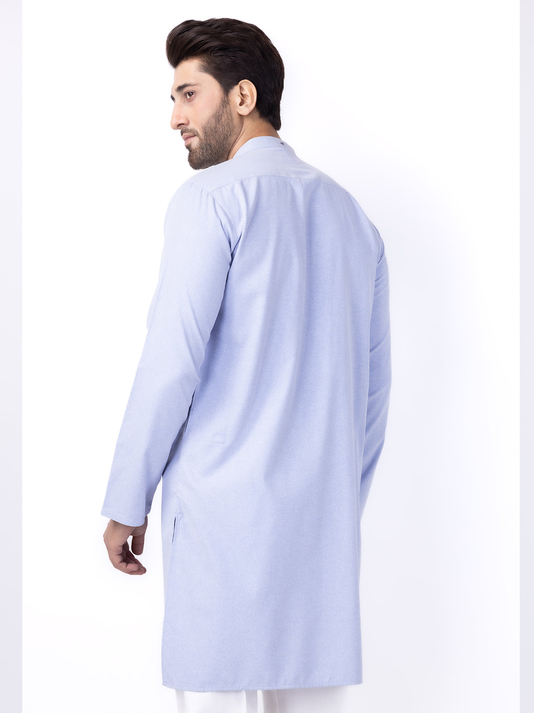 Light Blue Blended Kurta - AL-K-1153