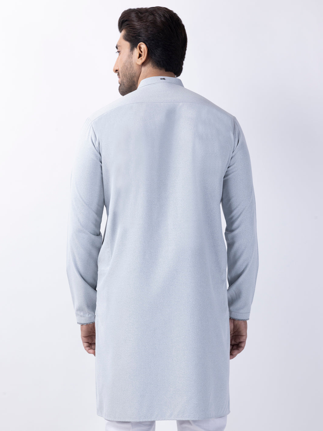 Light Blue Blended Kurta - AL-K-1156