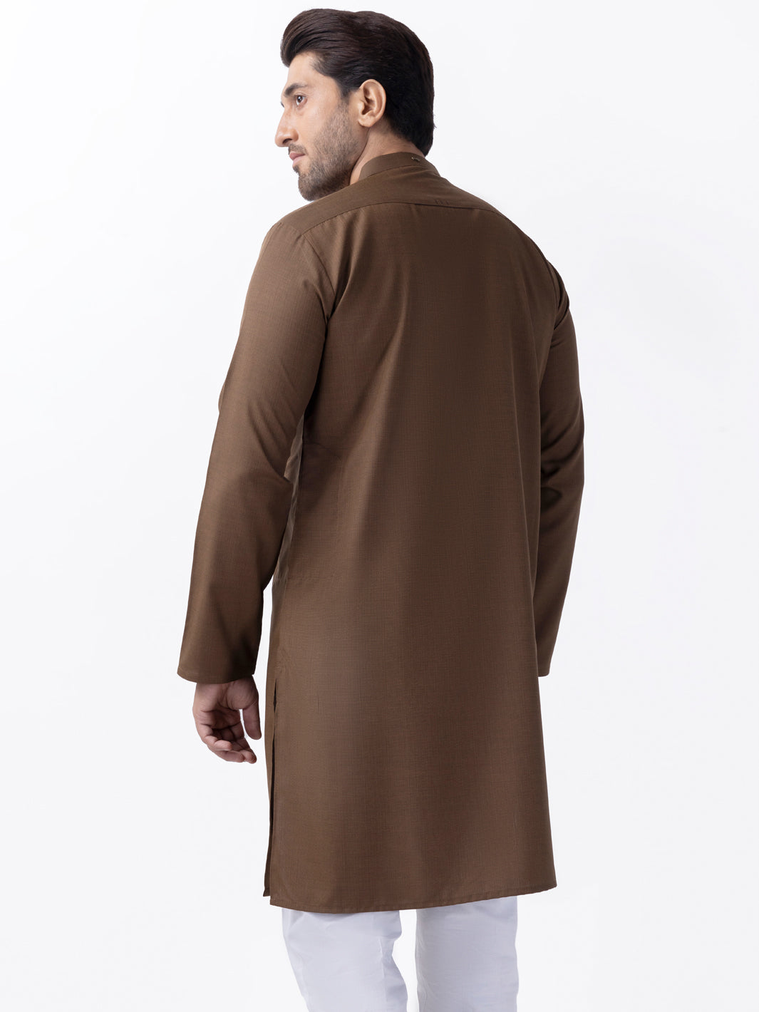 Brown Blended Kurta - AL-K-1161