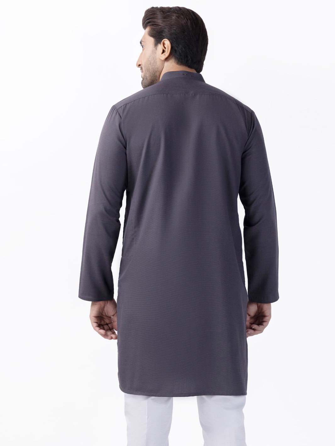 Grey Blended Kurta - AL-K-1164