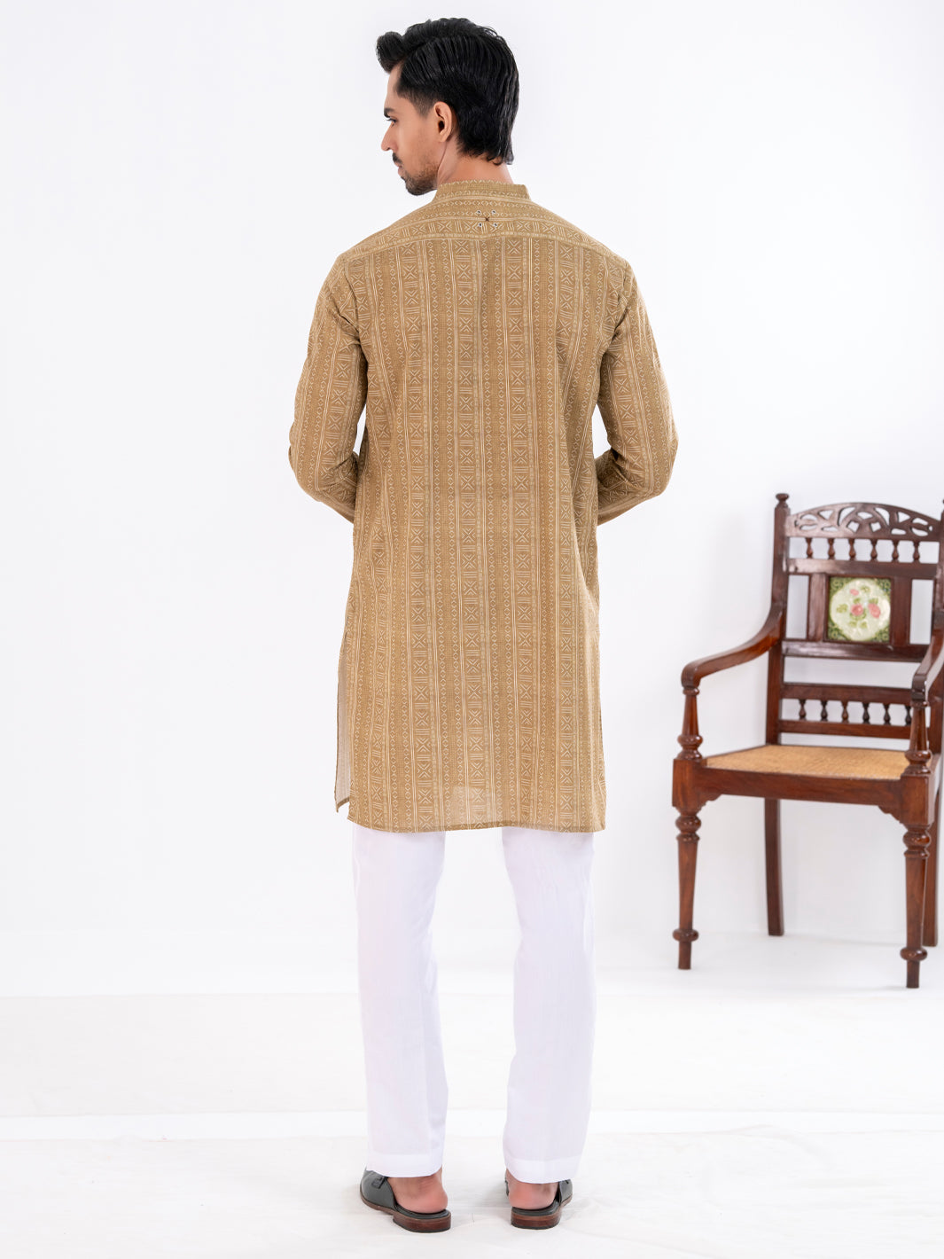 Light Green Cotton Kurta - AL-K-1189