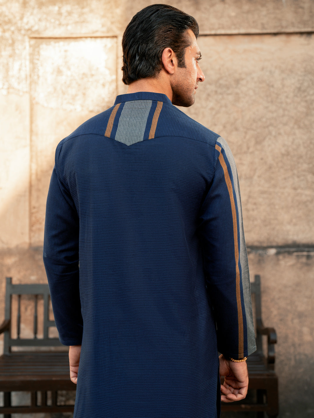 Blue Cotton Kurta - AL-K-1201