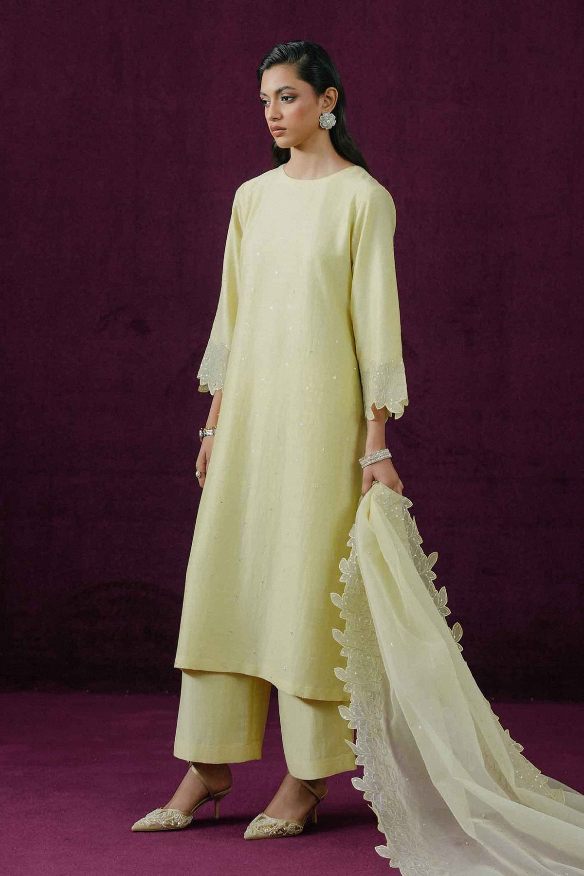 3 PIECE - EMBROIDERED SUIT - KBS26-119