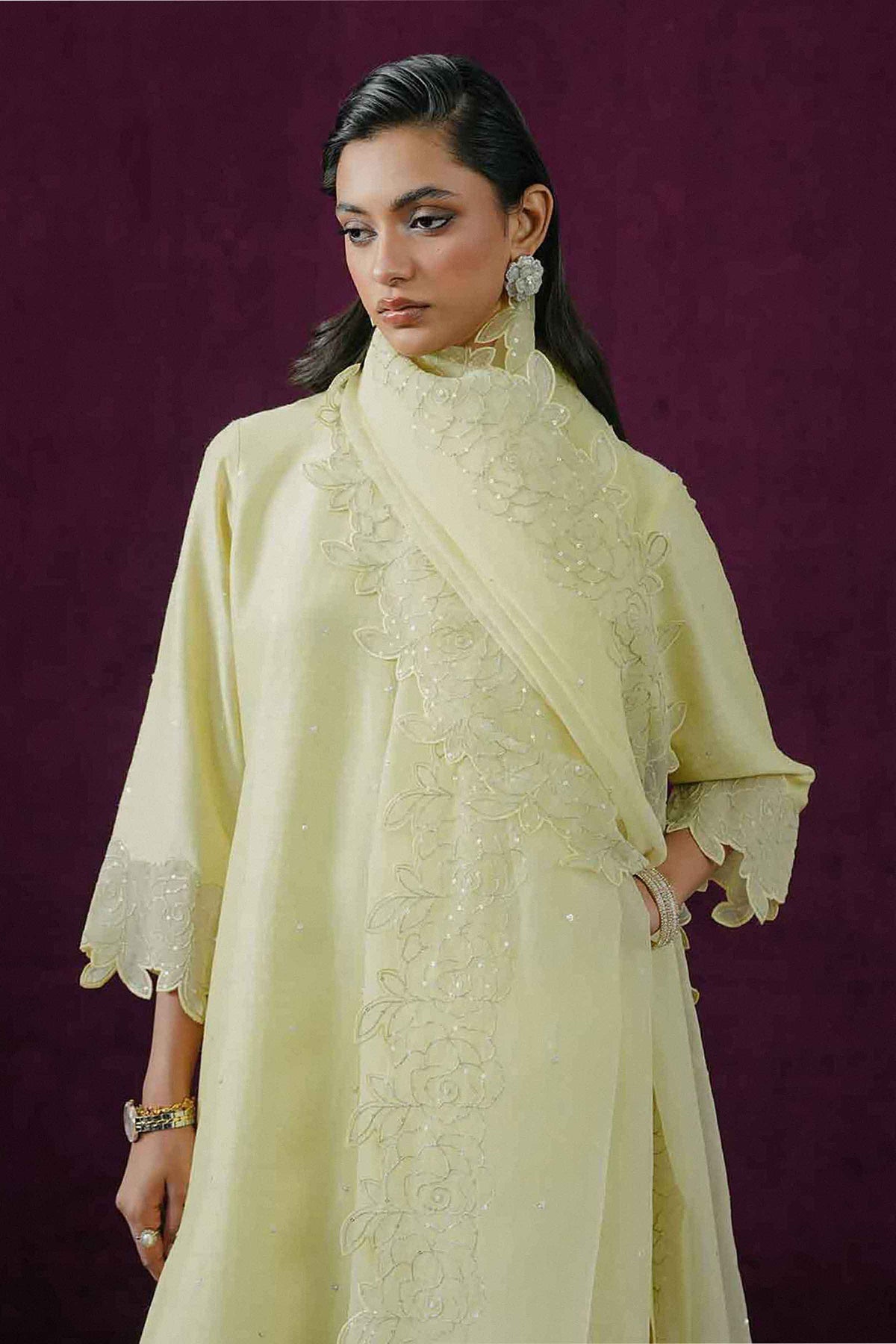 3 PIECE - EMBROIDERED SUIT - KBS26-119