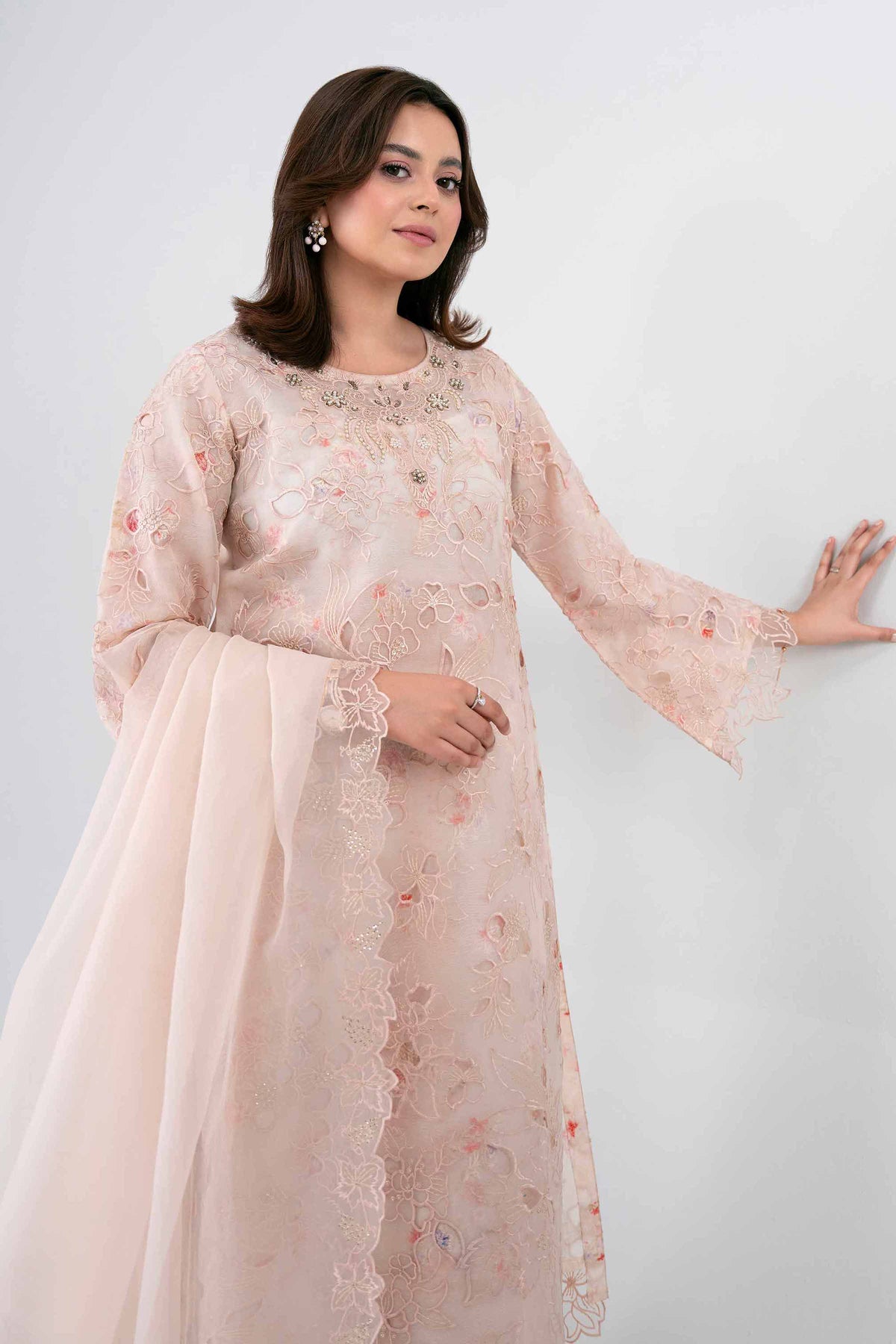 3 Piece - Printed Embroidered Suit - KBS26-40
