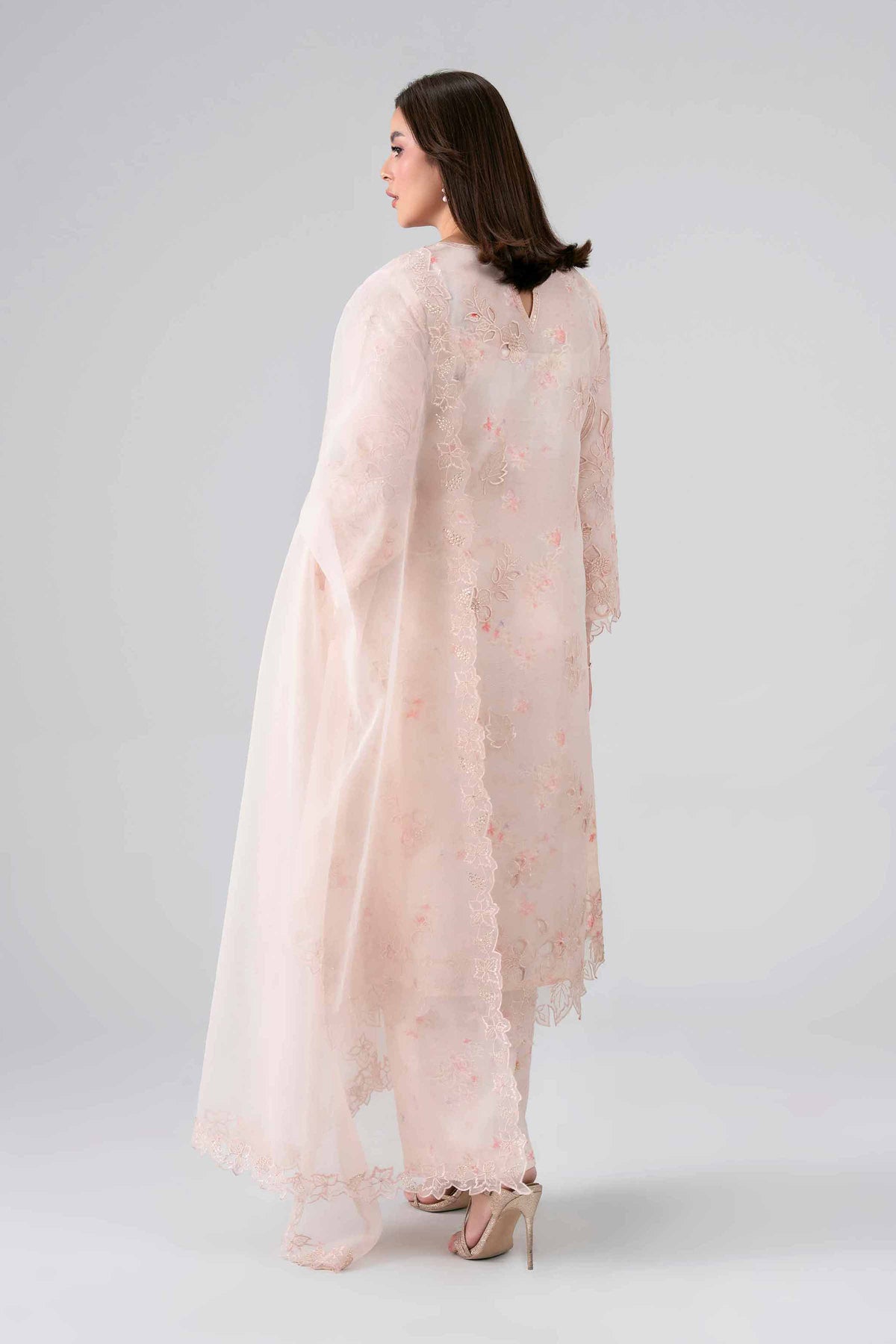 3 Piece - Printed Embroidered Suit - KBS26-40