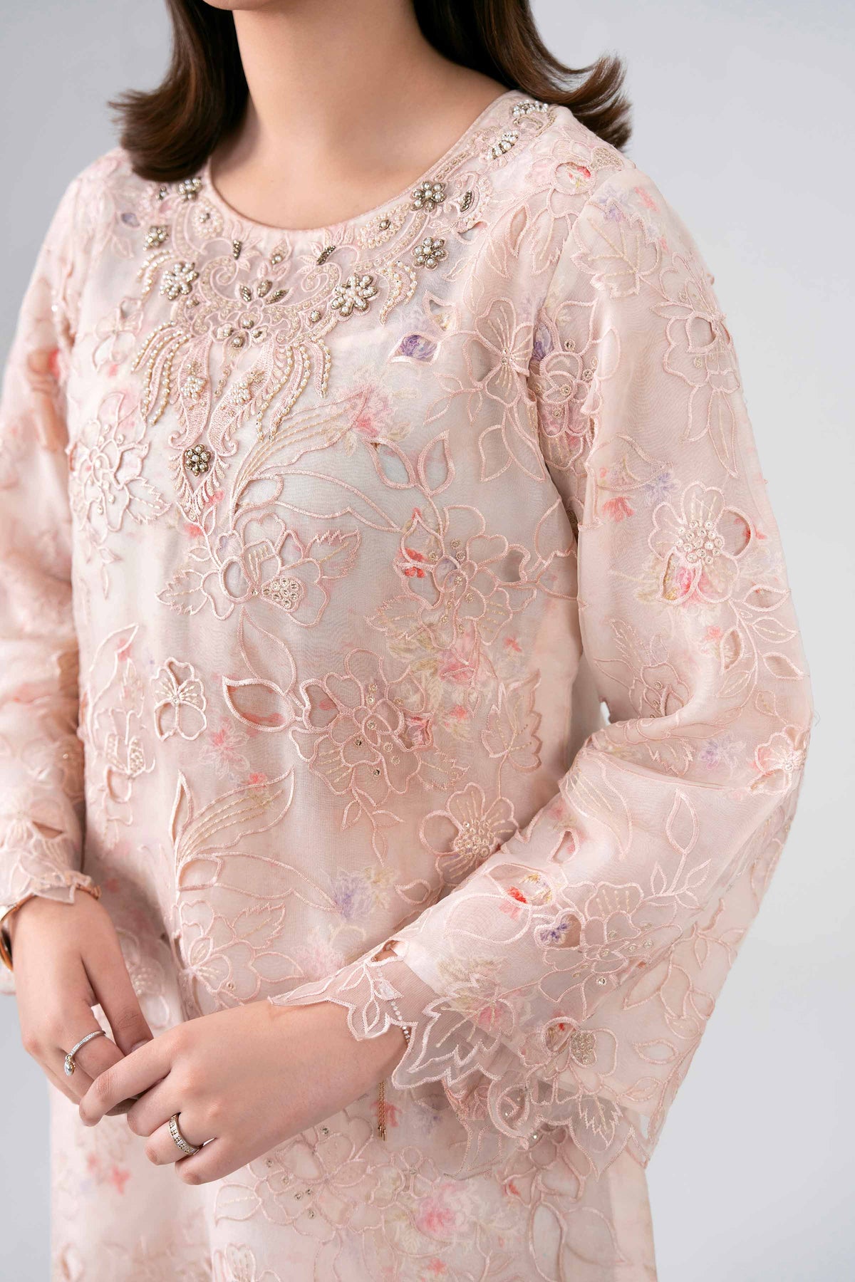 3 Piece - Printed Embroidered Suit - KBS26-40