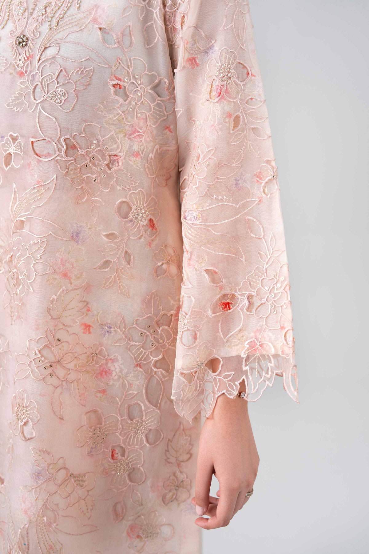3 Piece - Printed Embroidered Suit - KBS26-40