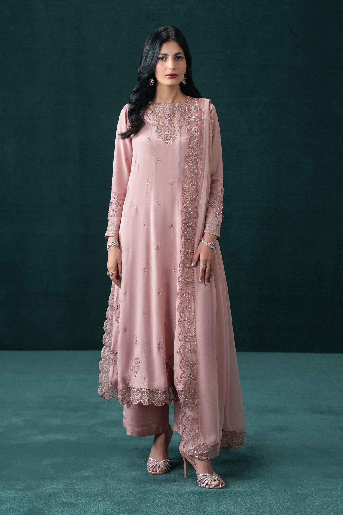 3 Piece - Embroidered Suit - KBS26-42
