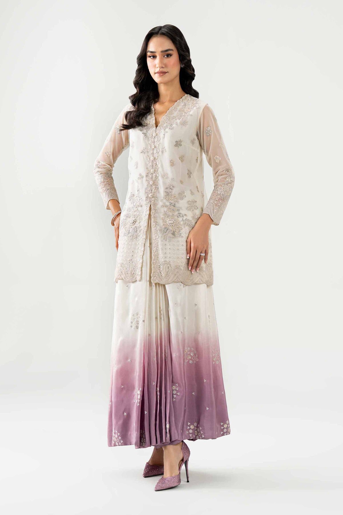 3 Piece - Embroidered Suit - KBS26-61