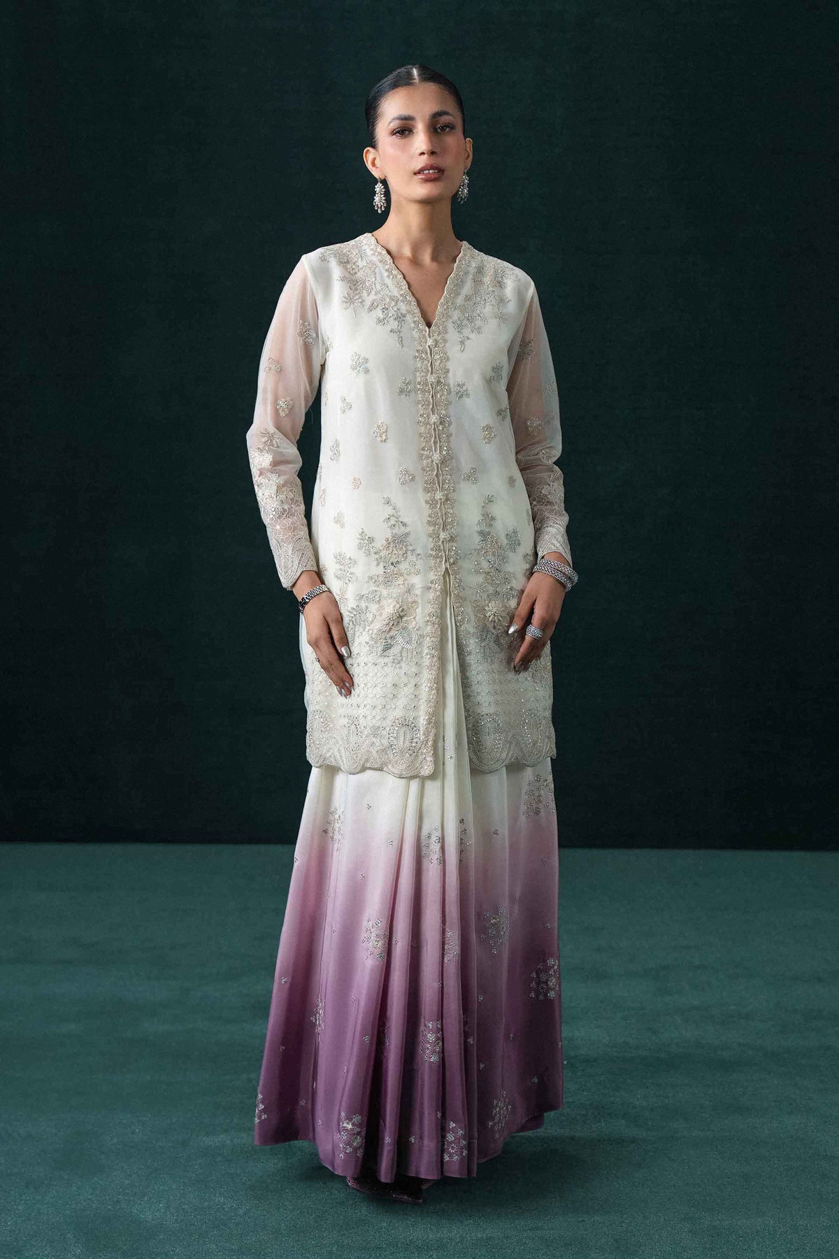 3 Piece - Embroidered Suit - KBS26-61