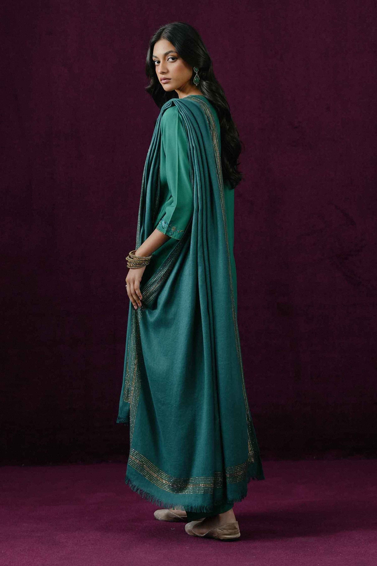 3 PIECE - EMBROIDERED SUIT - KBW25-68