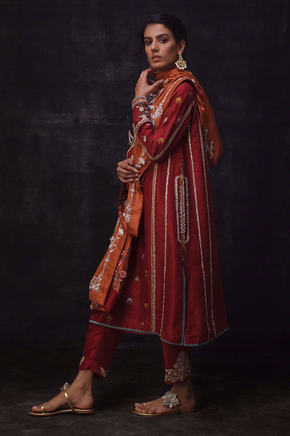Kd-0120-Lf-S-17-Red Maroon