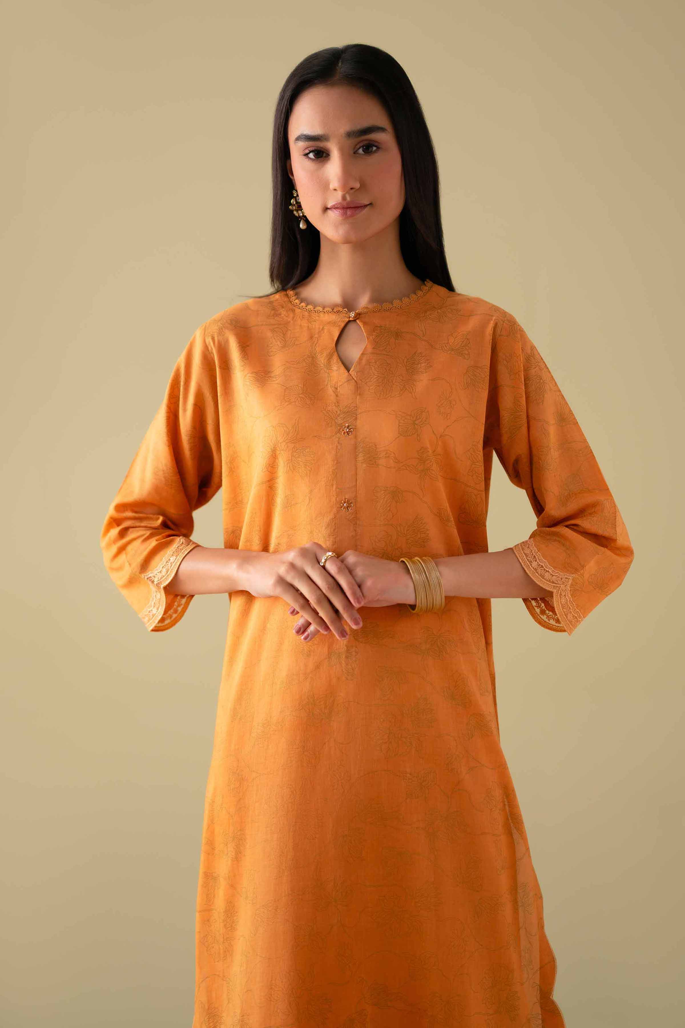 3 Piece - Printed Embroidered Suit - KFE26-115