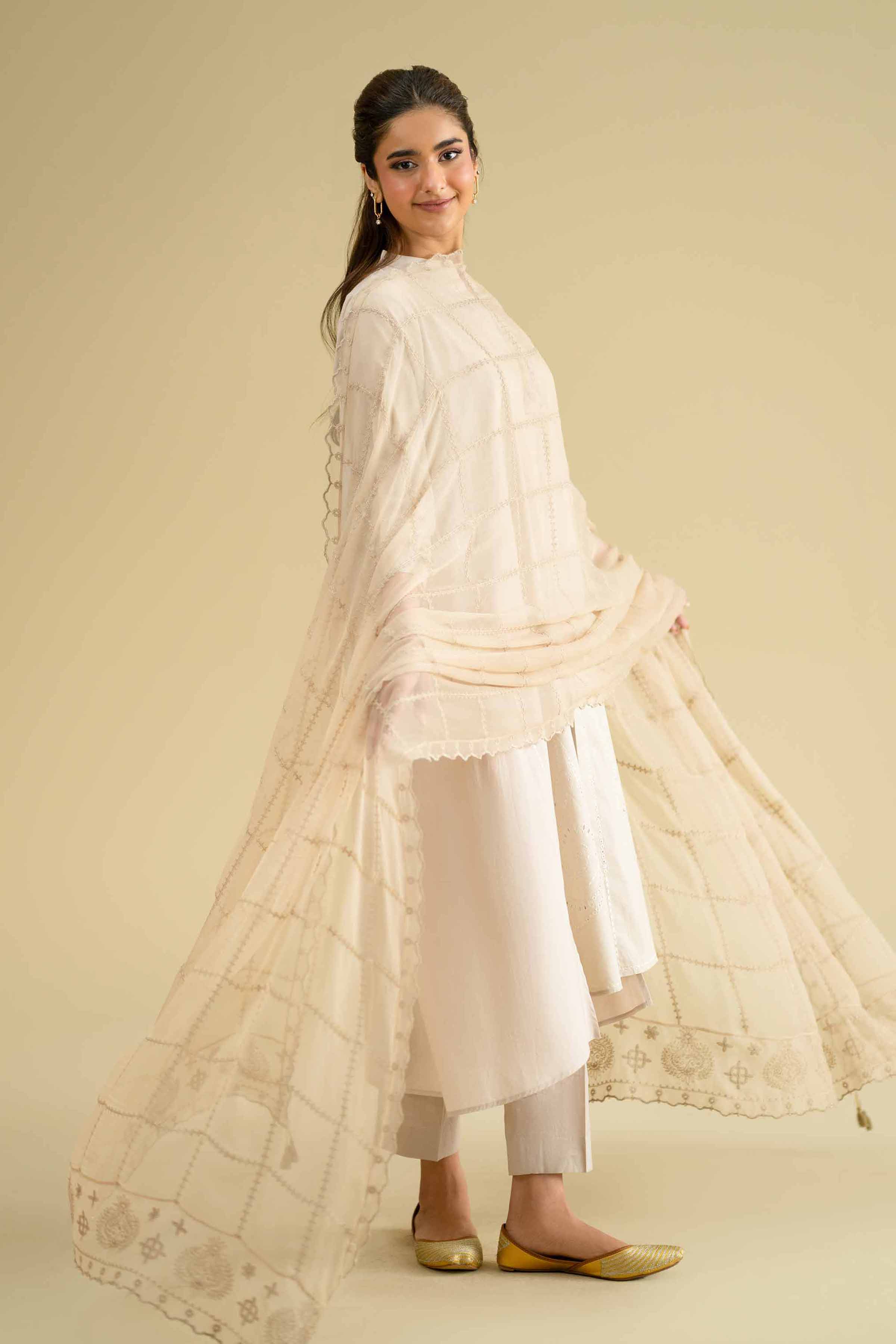 Embroidered Dupatta - KFE26-120