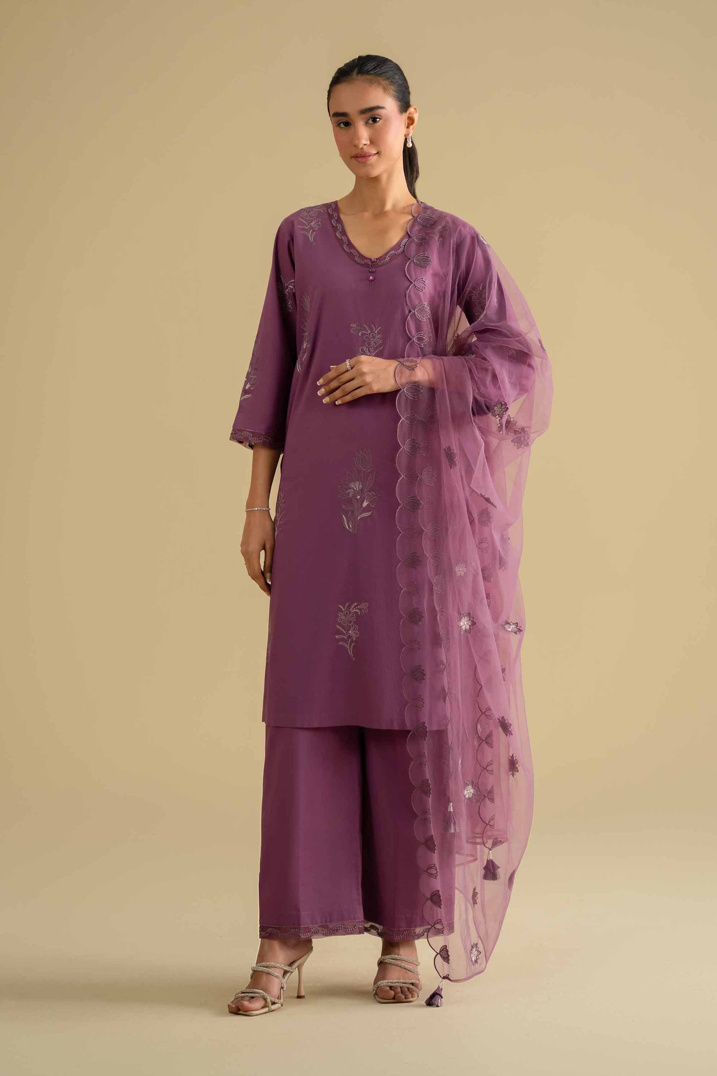 3 Piece - Embroidered Suit - KFE26-131