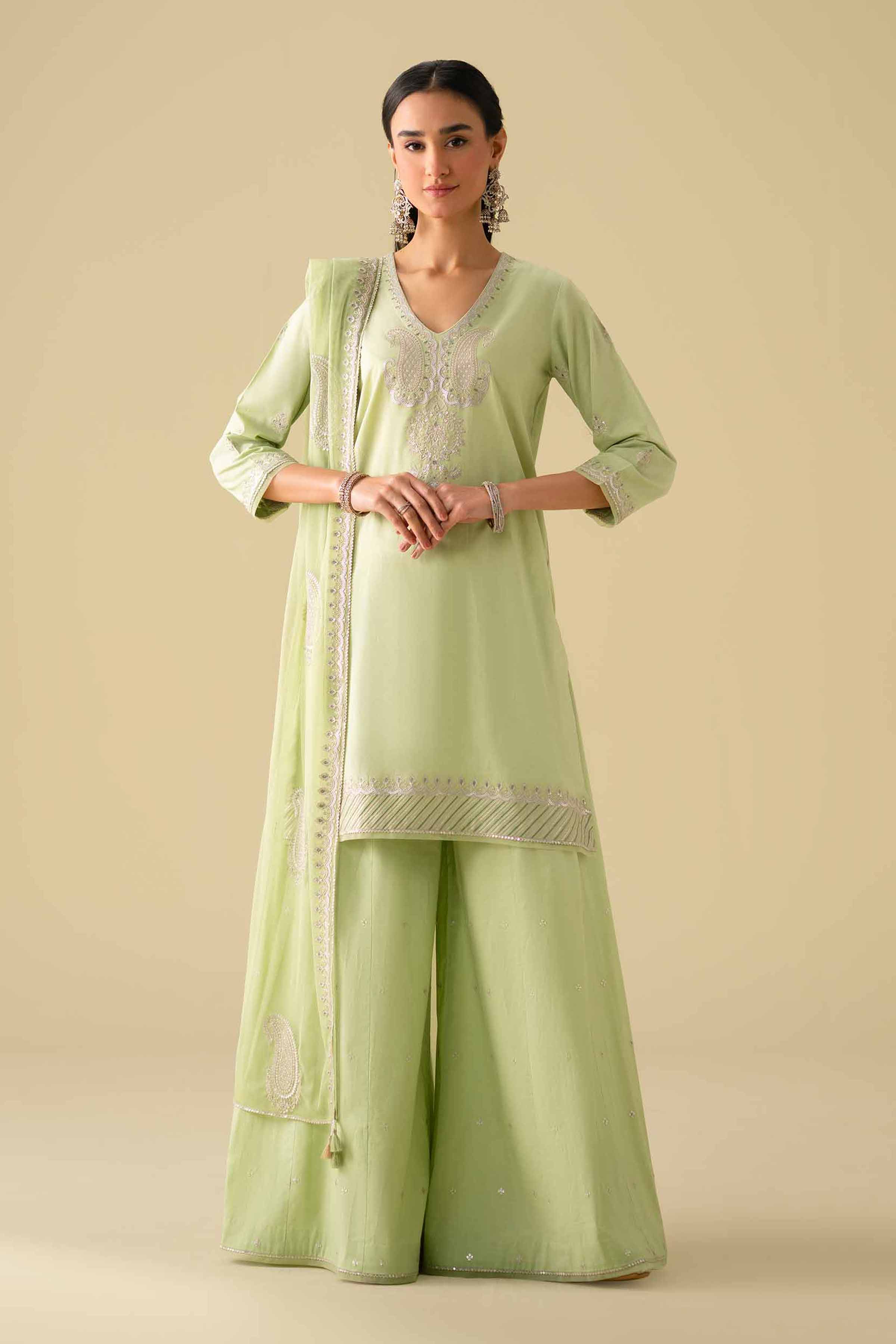 3 Piece - Embroidered Suit - KFE26-132
