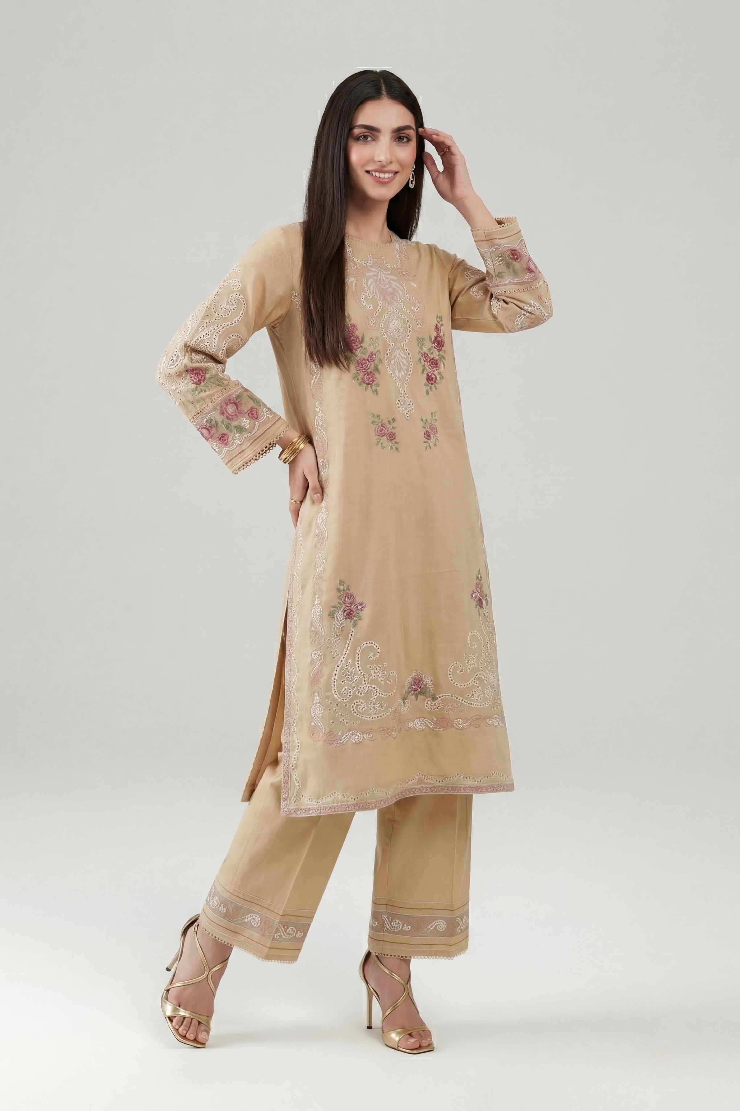 2 Piece - Embroidered Suit - KFE26-162