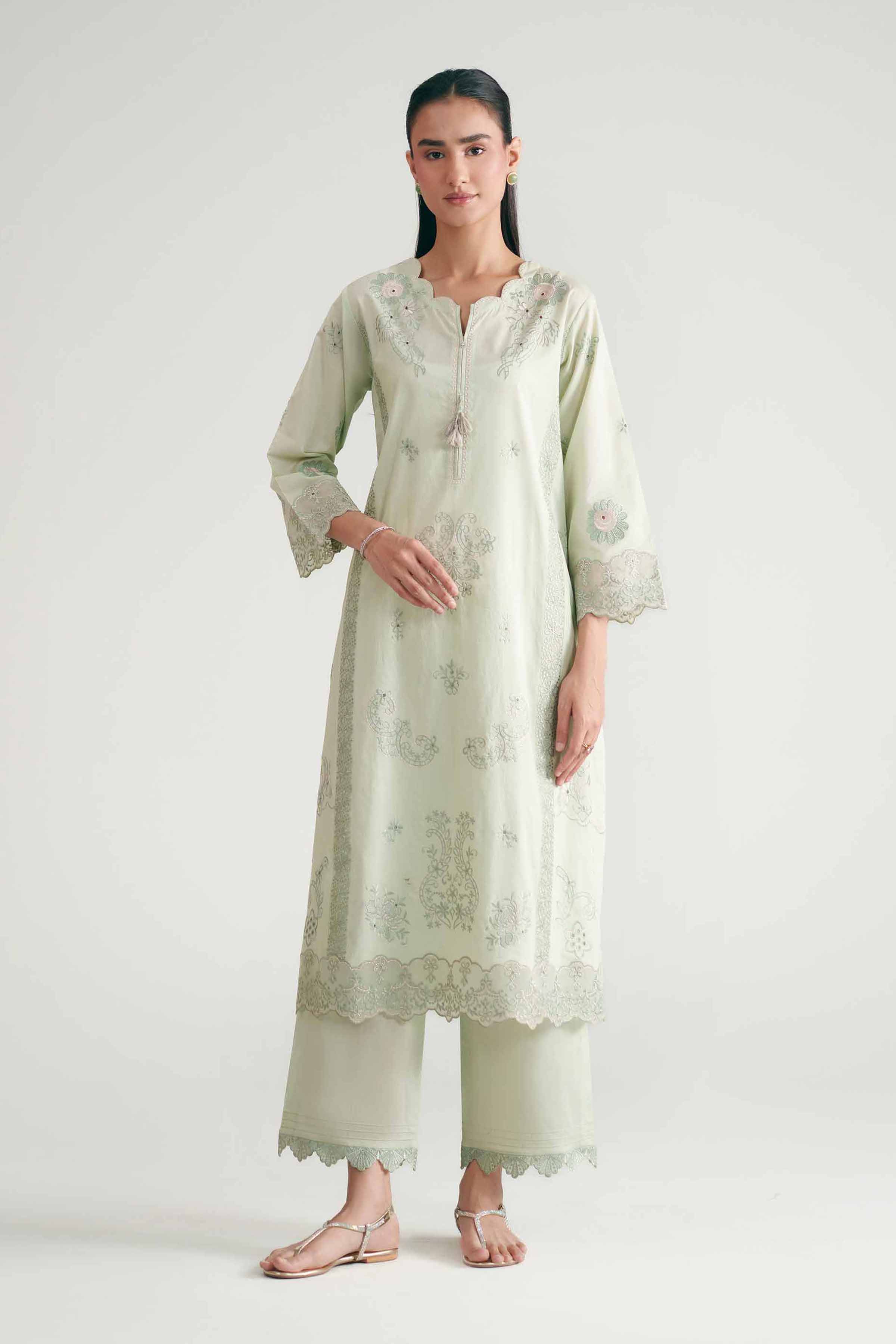 2 Piece - Embroidered Suit - KFE26-176