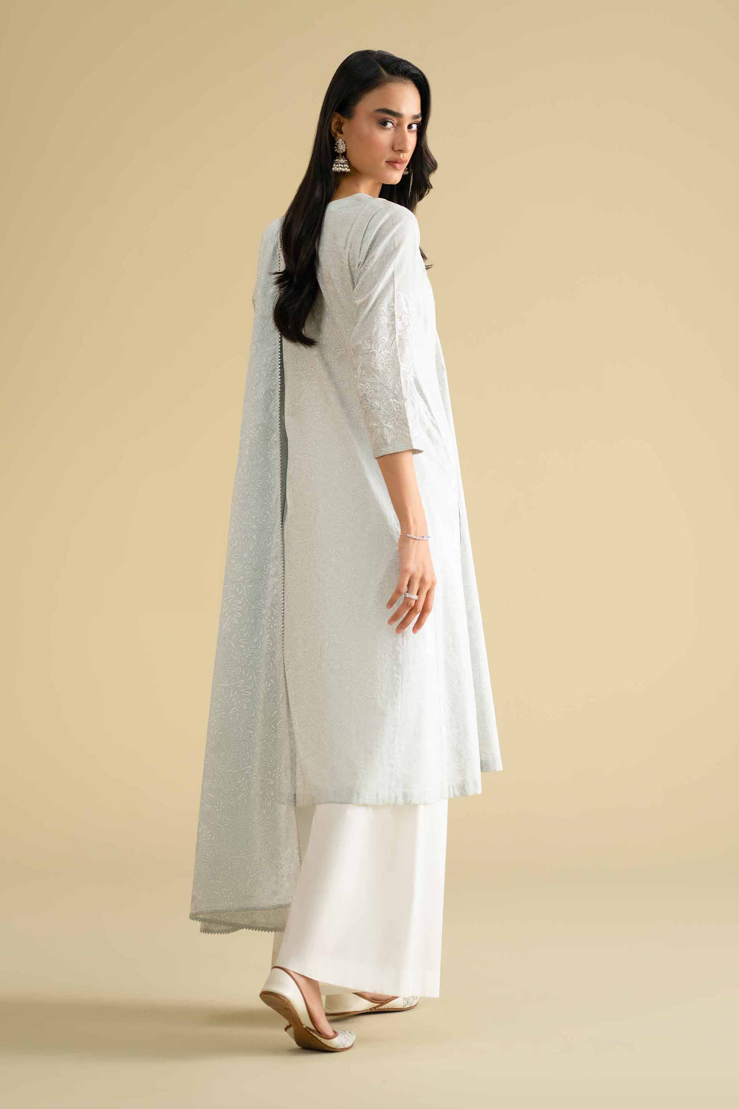 2 Piece - Printed Embroidered Suit - KFE26-229