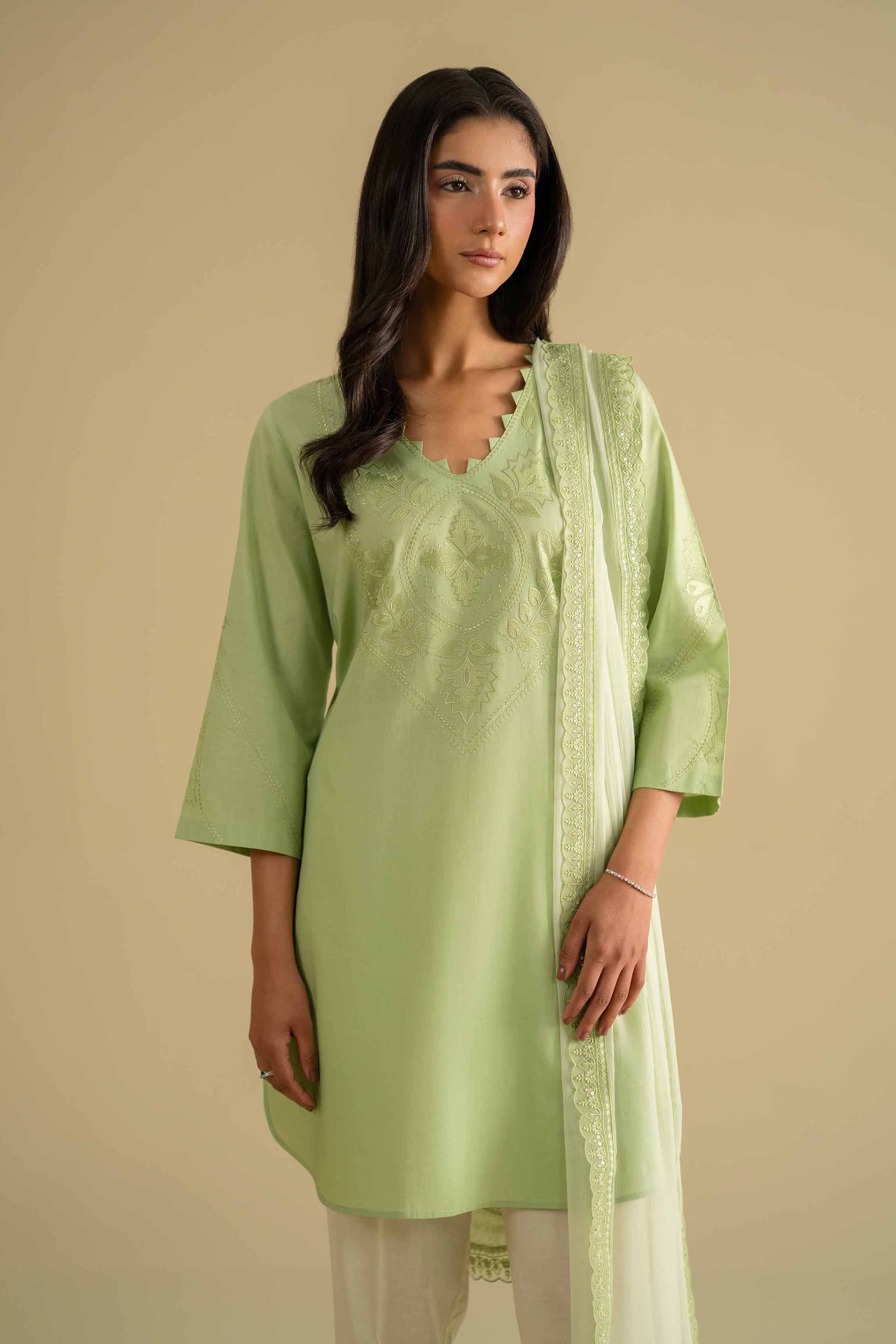 2 Piece - Embroidered Suit - KFE26-23