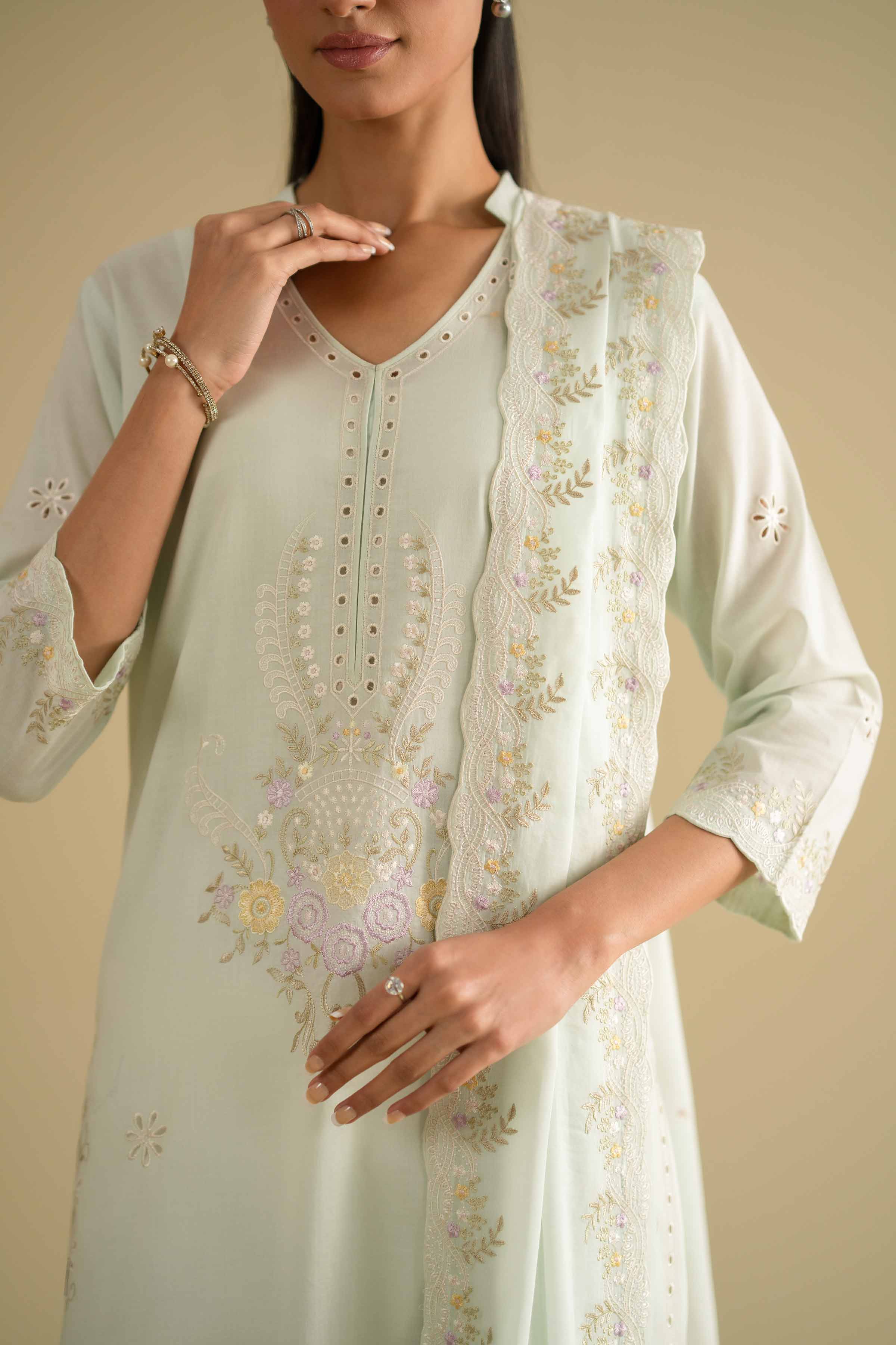 2 Piece - Embroidered Suit - KFE26-230