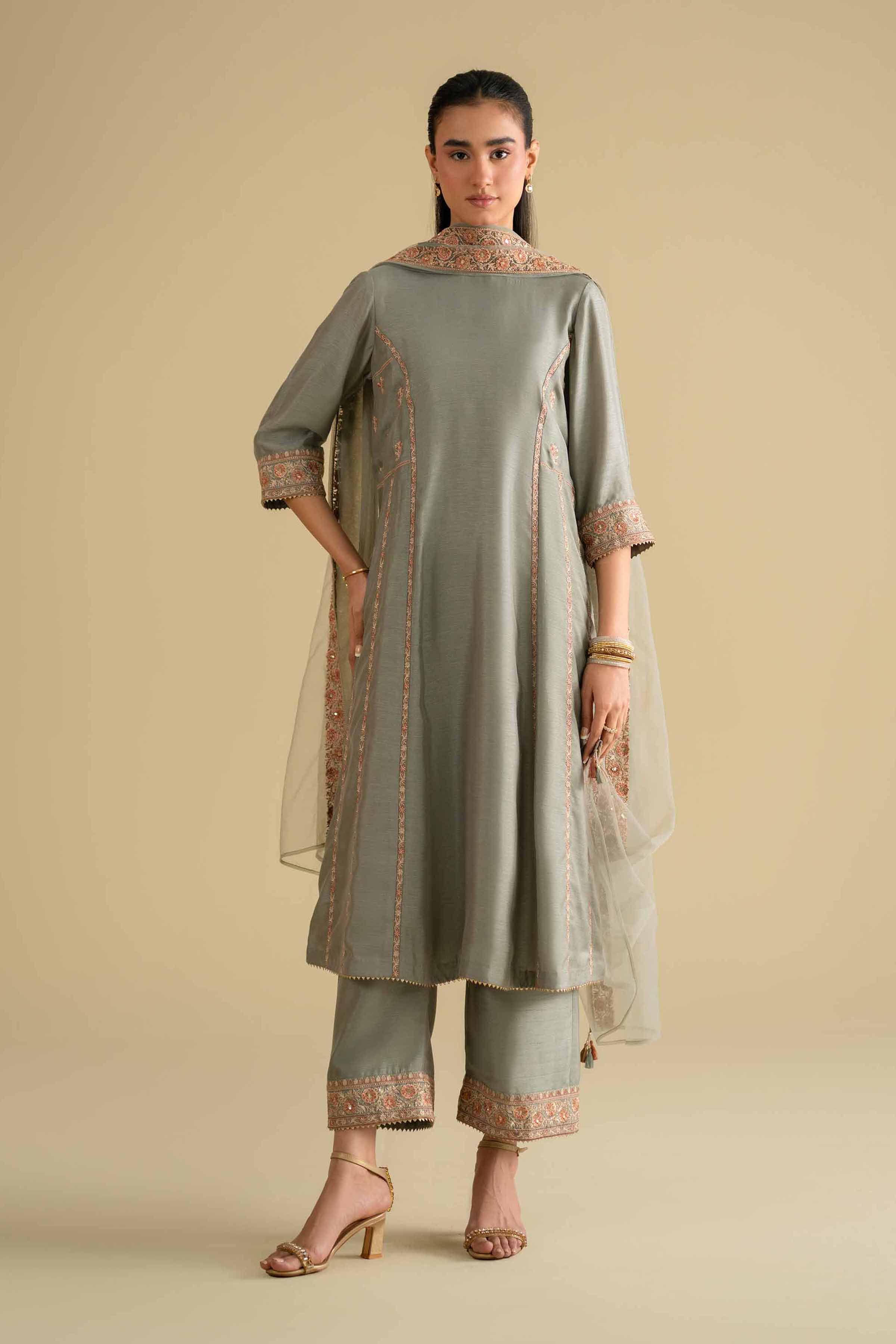 3 Piece - Embroidered Suit - KFE26-233