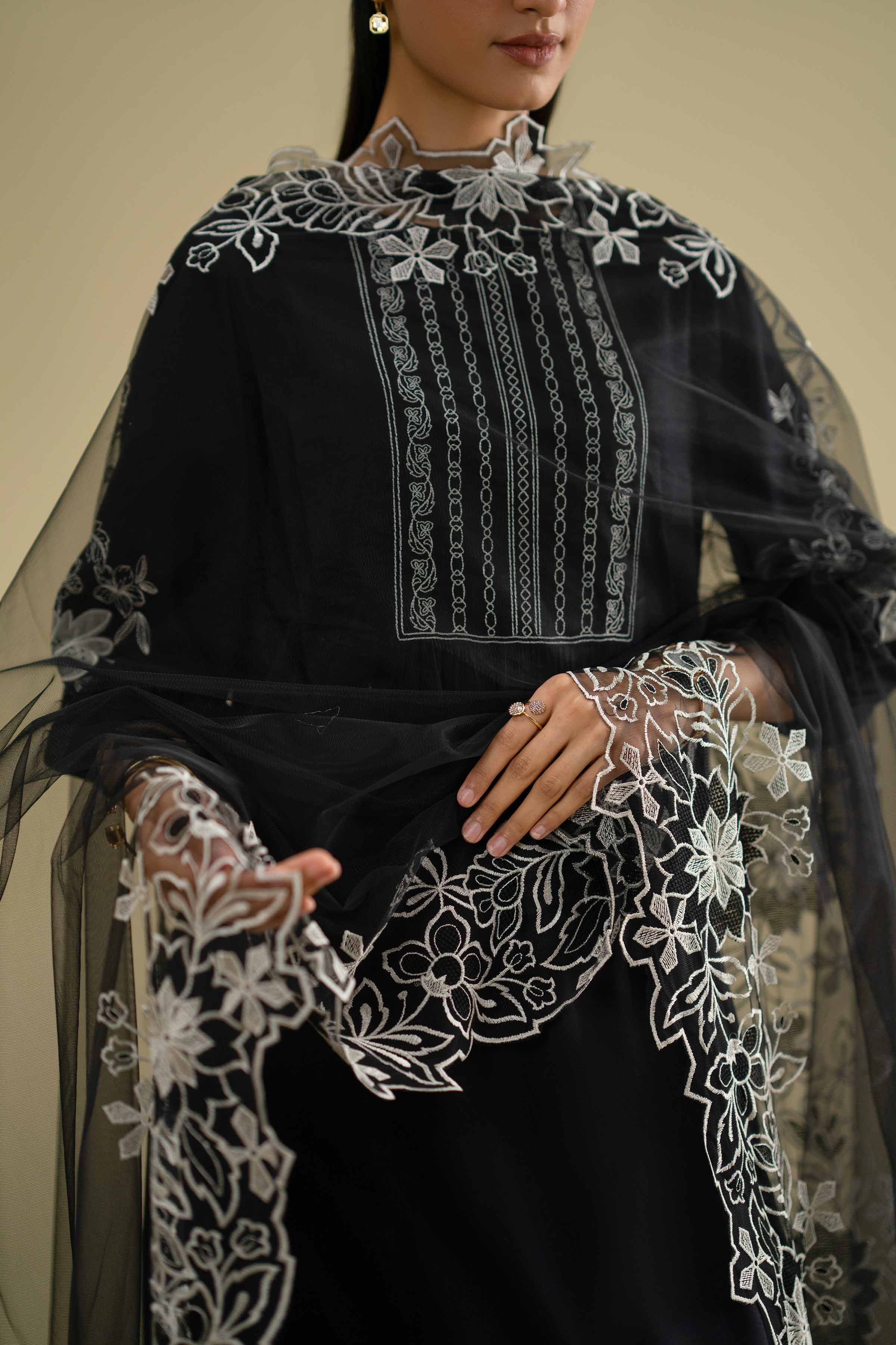 Embroidered Dupatta - KFE26-234