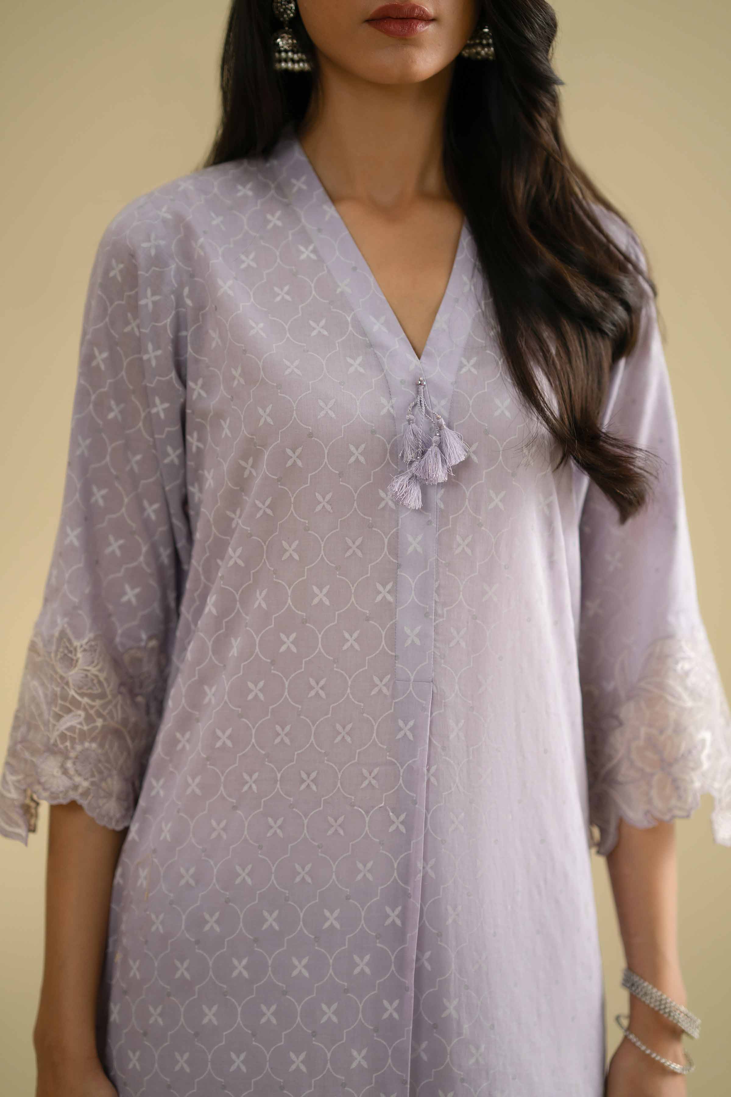 2 Piece - Printed Embroidered Suit - KFE26-28