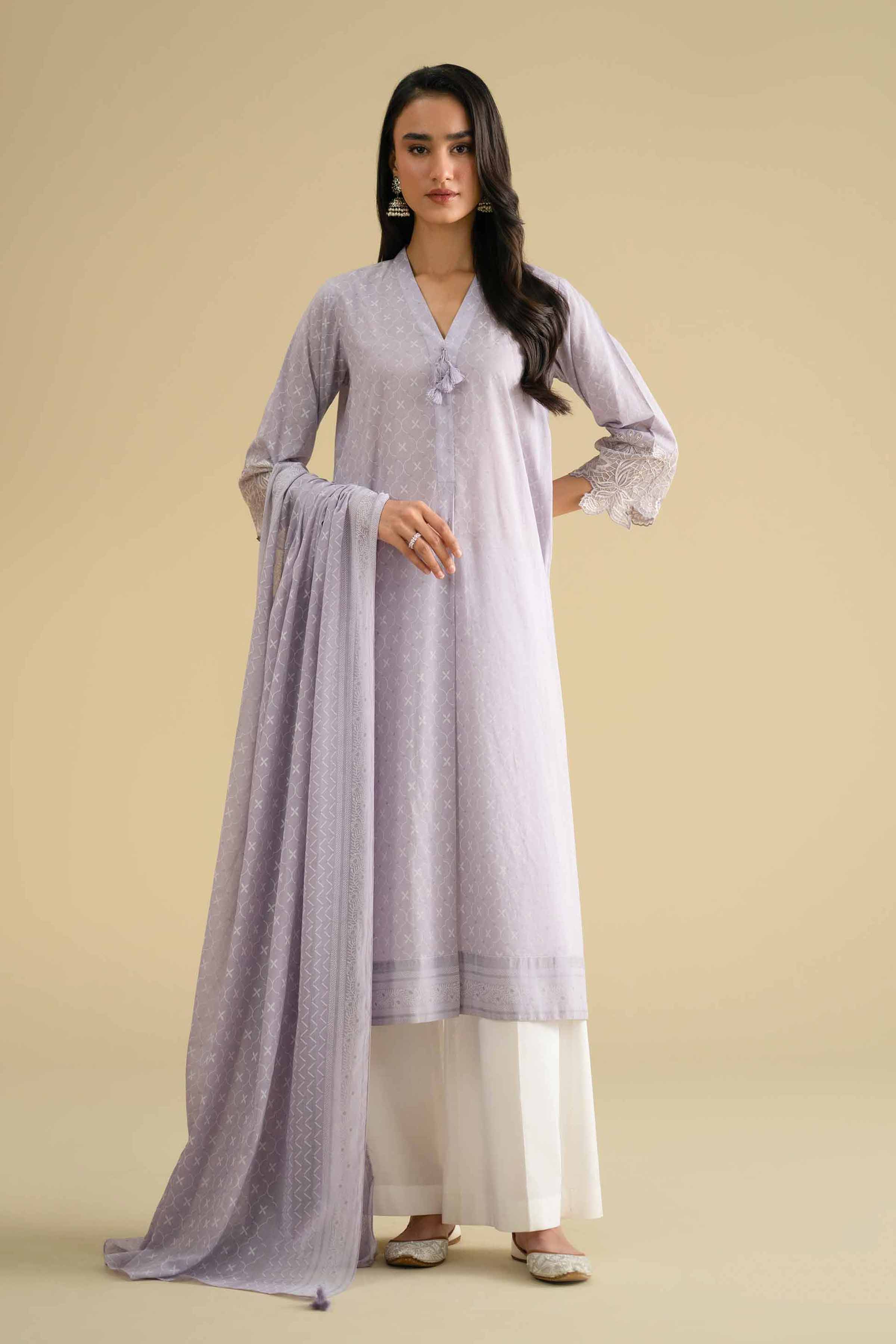2 Piece - Printed Embroidered Suit - KFE26-28