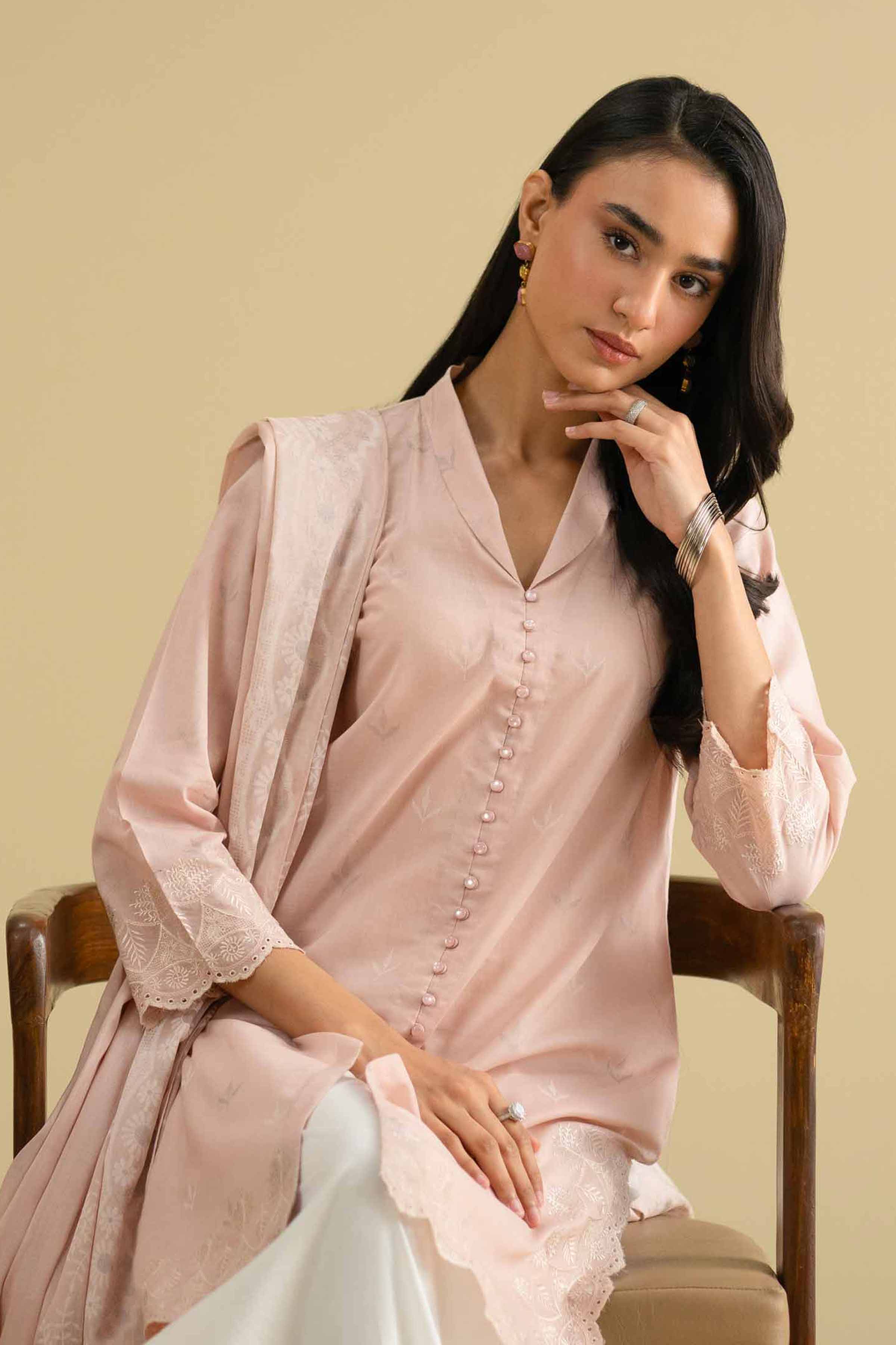 2 Piece - Printed Embroidered Suit - KFE26-29