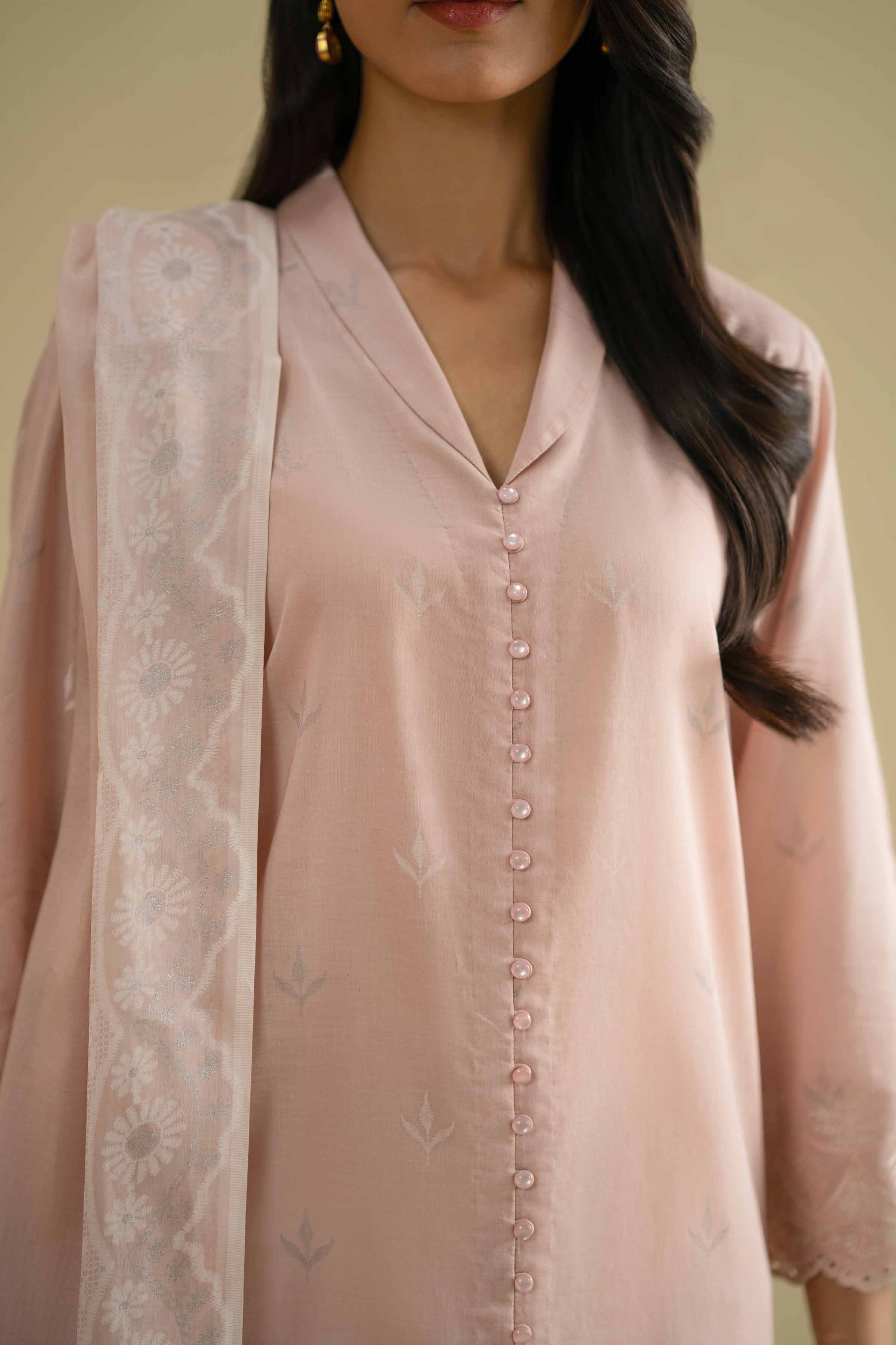 2 Piece - Printed Embroidered Suit - KFE26-29