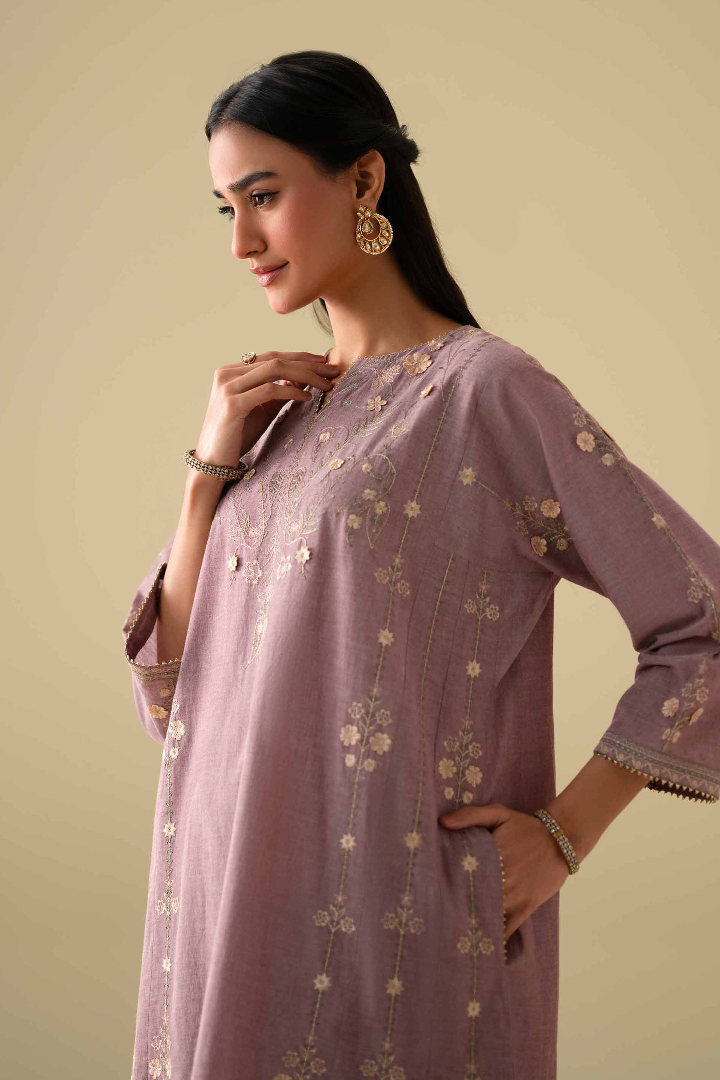 2 Piece - Embroidered Suit - KFE26-36