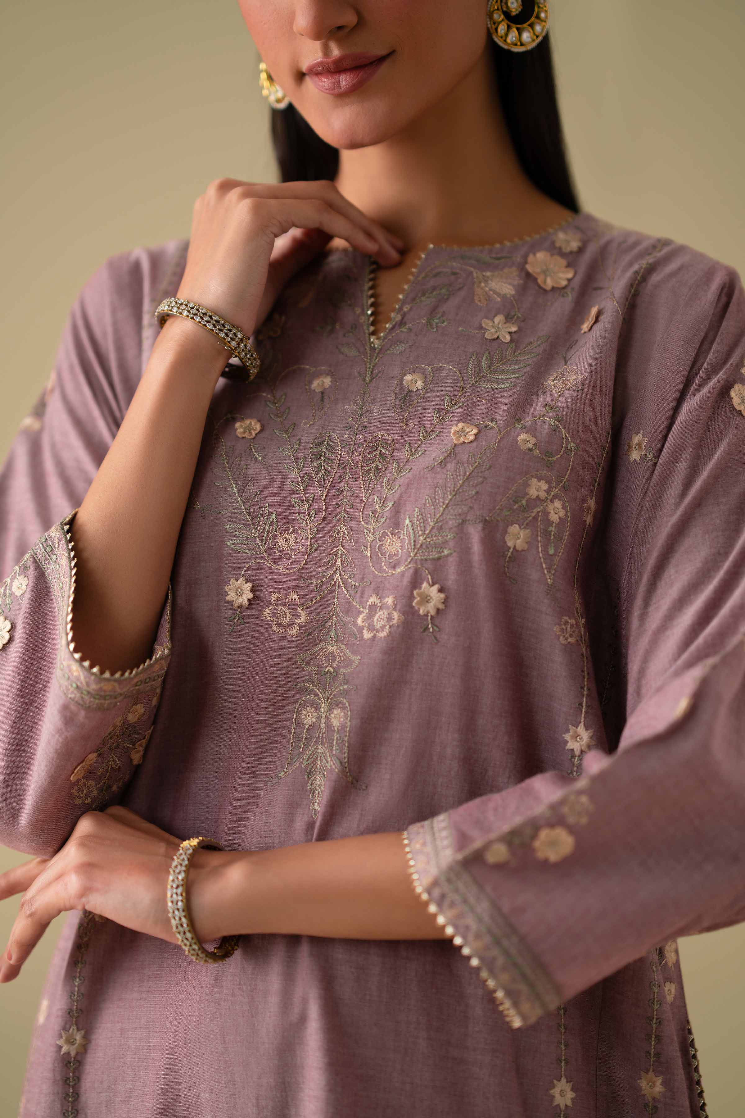2 Piece - Embroidered Suit - KFE26-36
