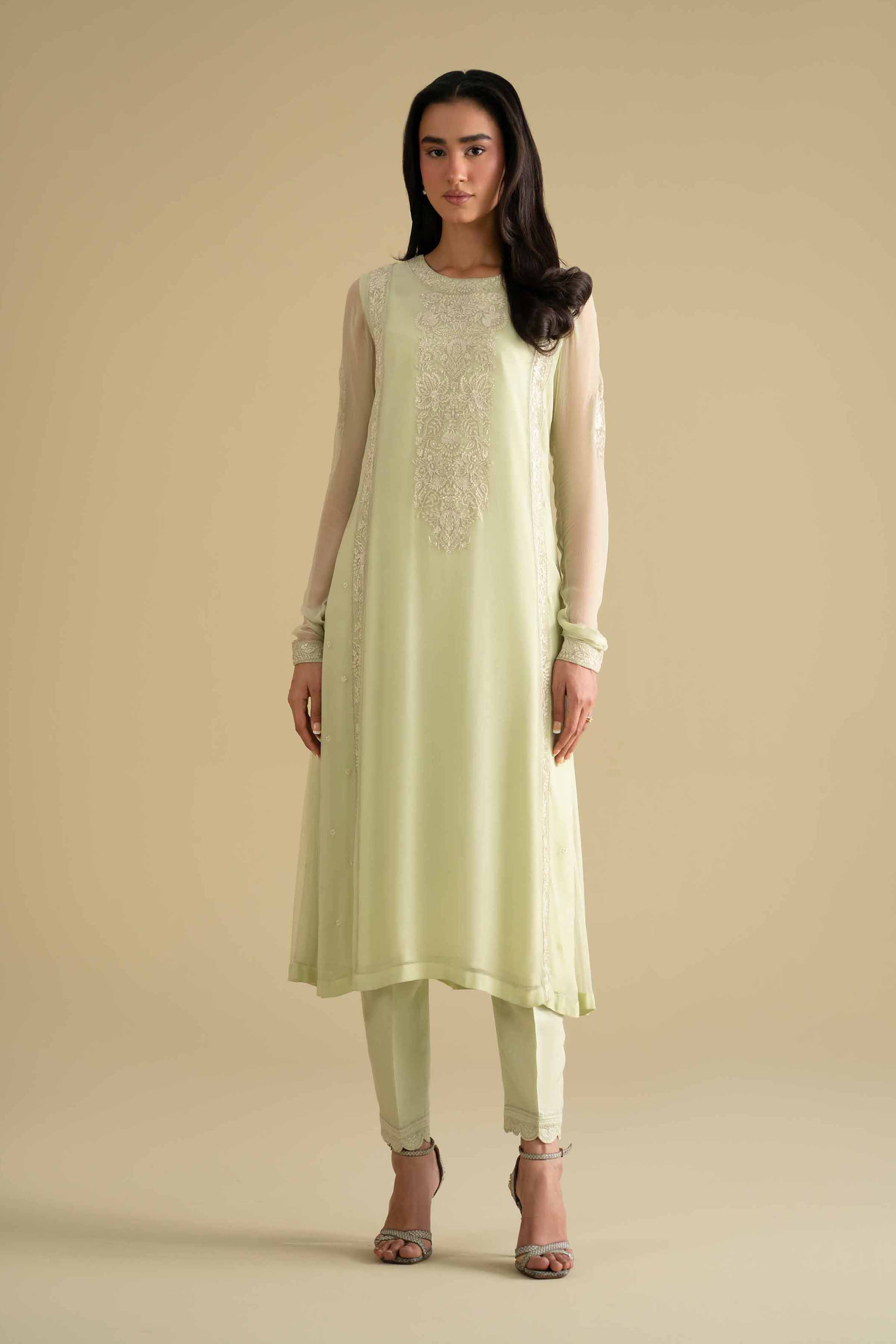 2 Piece - Embroidered Suit - KFE26-60