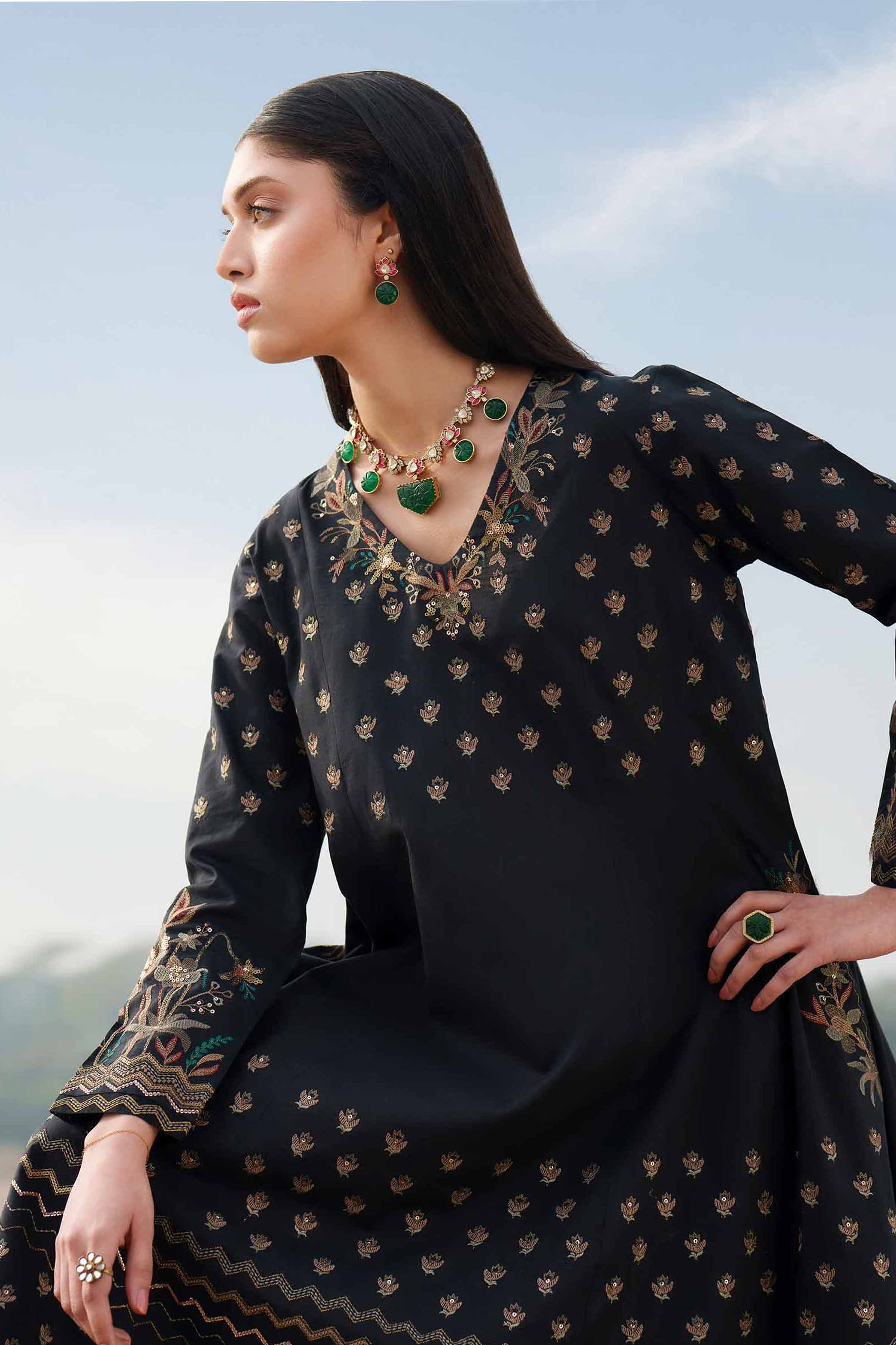 2 Piece - Embroidered Suit - KFE26-67