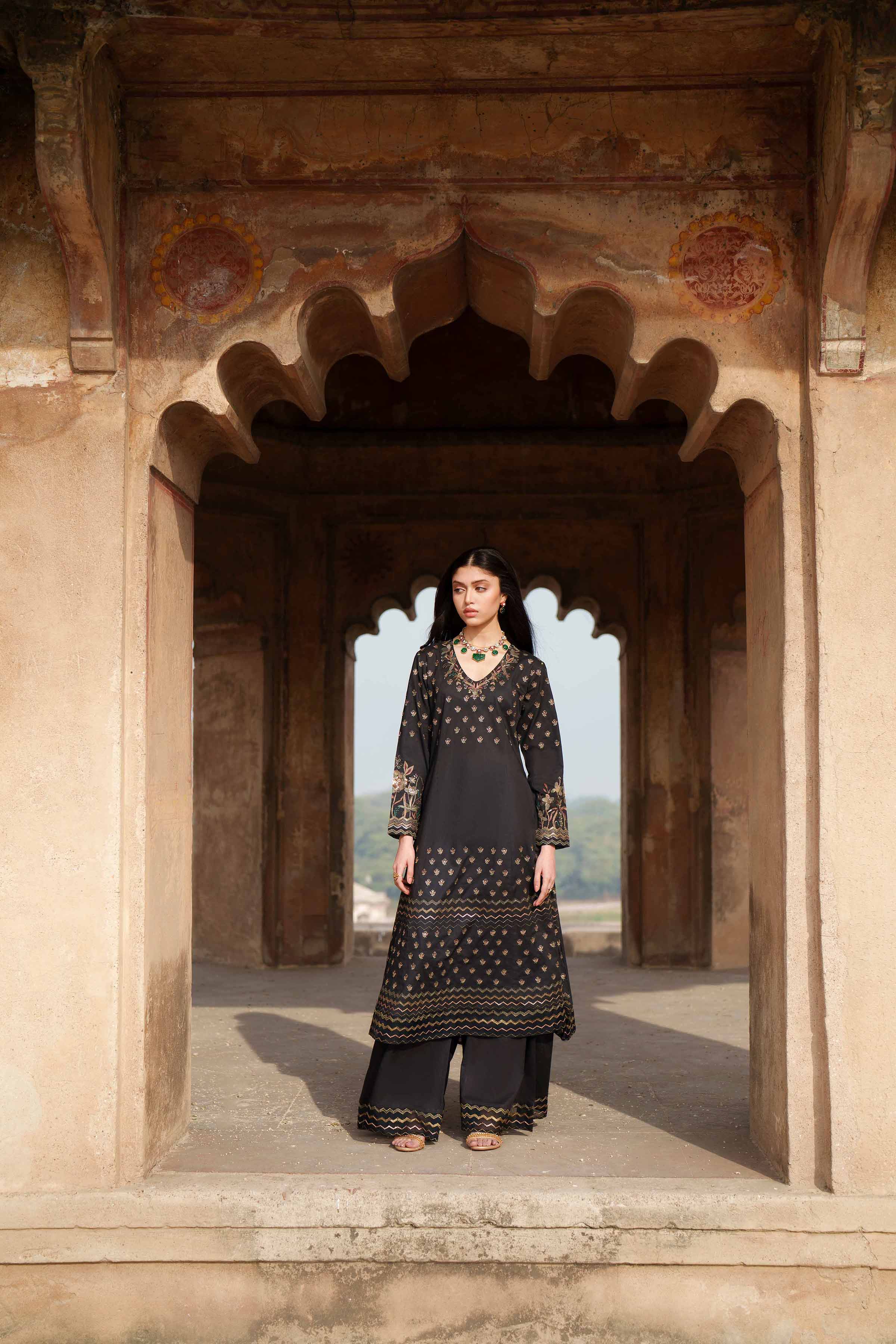 2 Piece - Embroidered Suit - KFE26-67