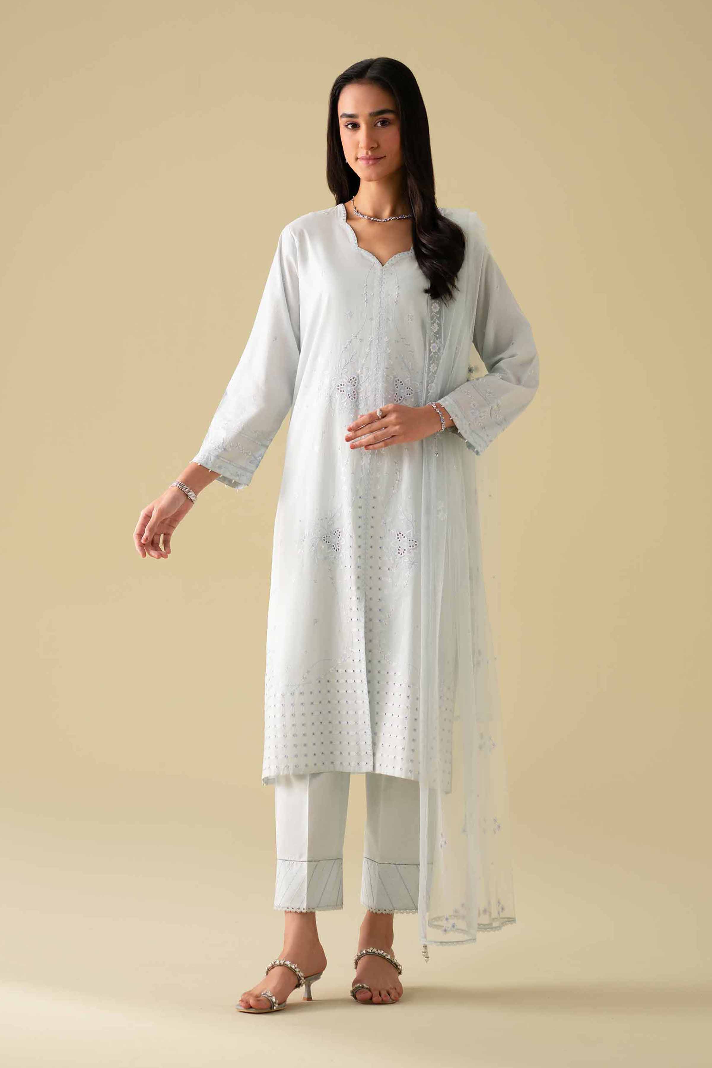 3 Piece - Embroidered Suit - KFE26-79